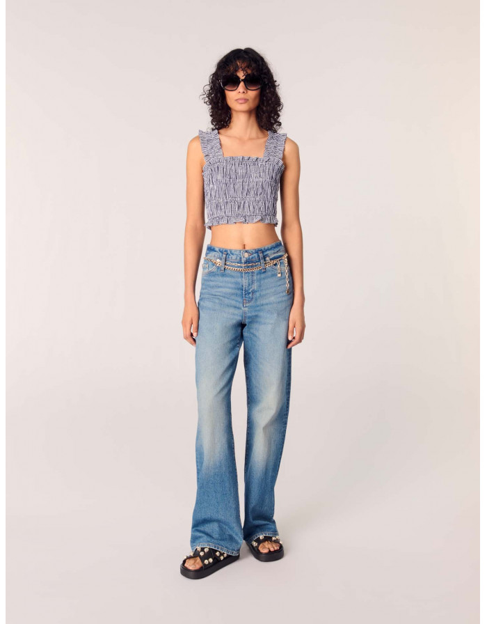 Жіночий топ в клітку віші