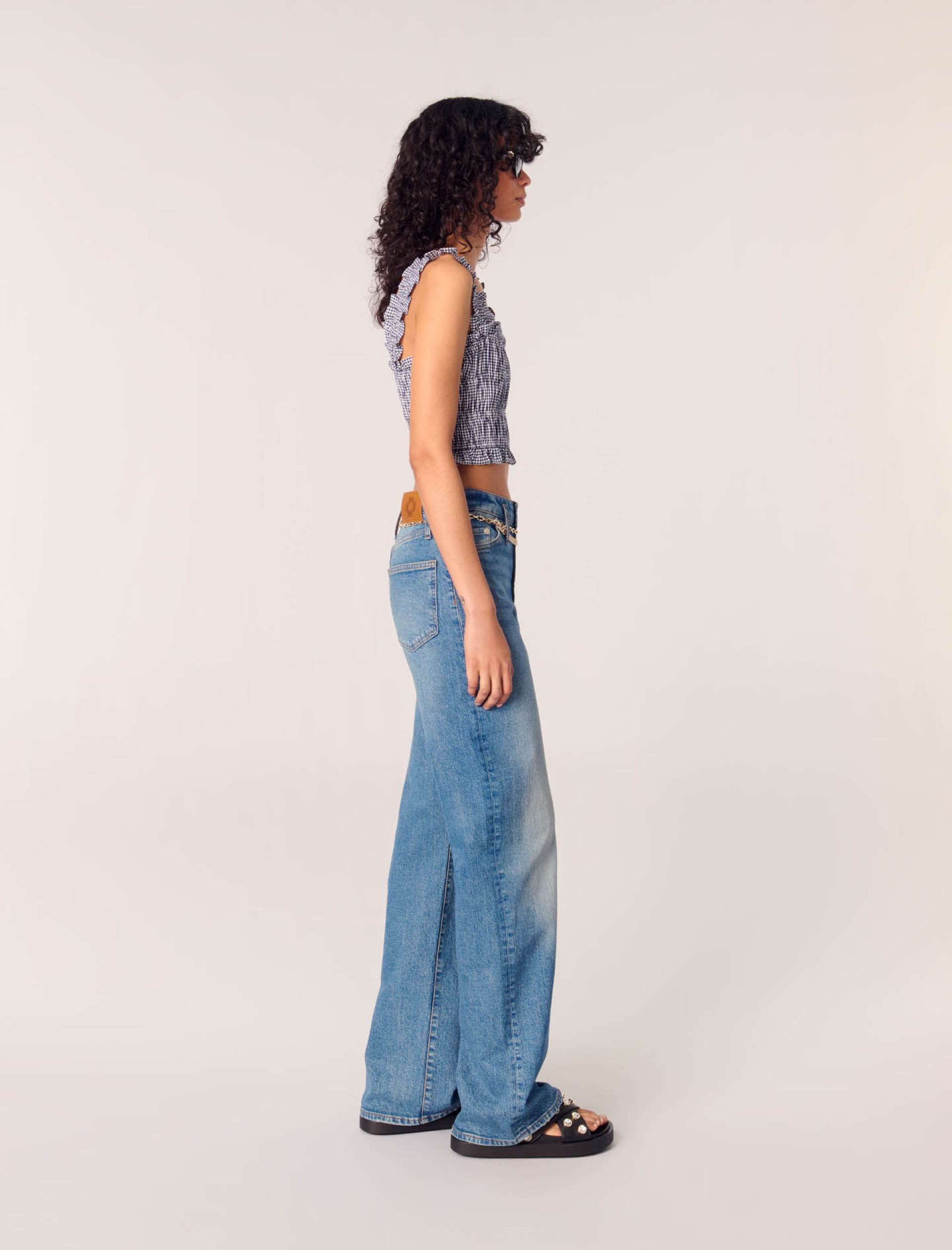 Женский топ в клетку виши Женский топ в клетку виши