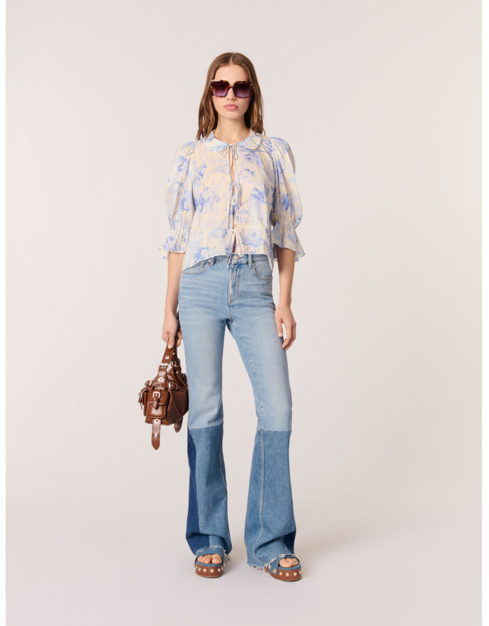 Жіноча блуза з квітковим принтом