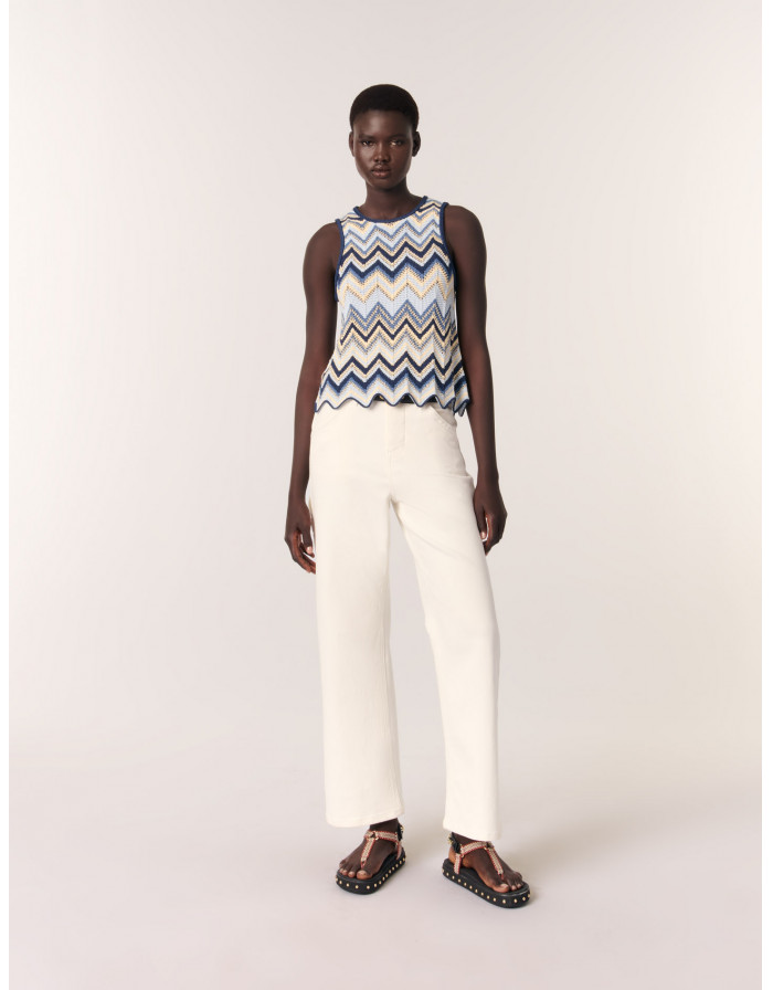 Жіночий топ в техніці в'язання croshe