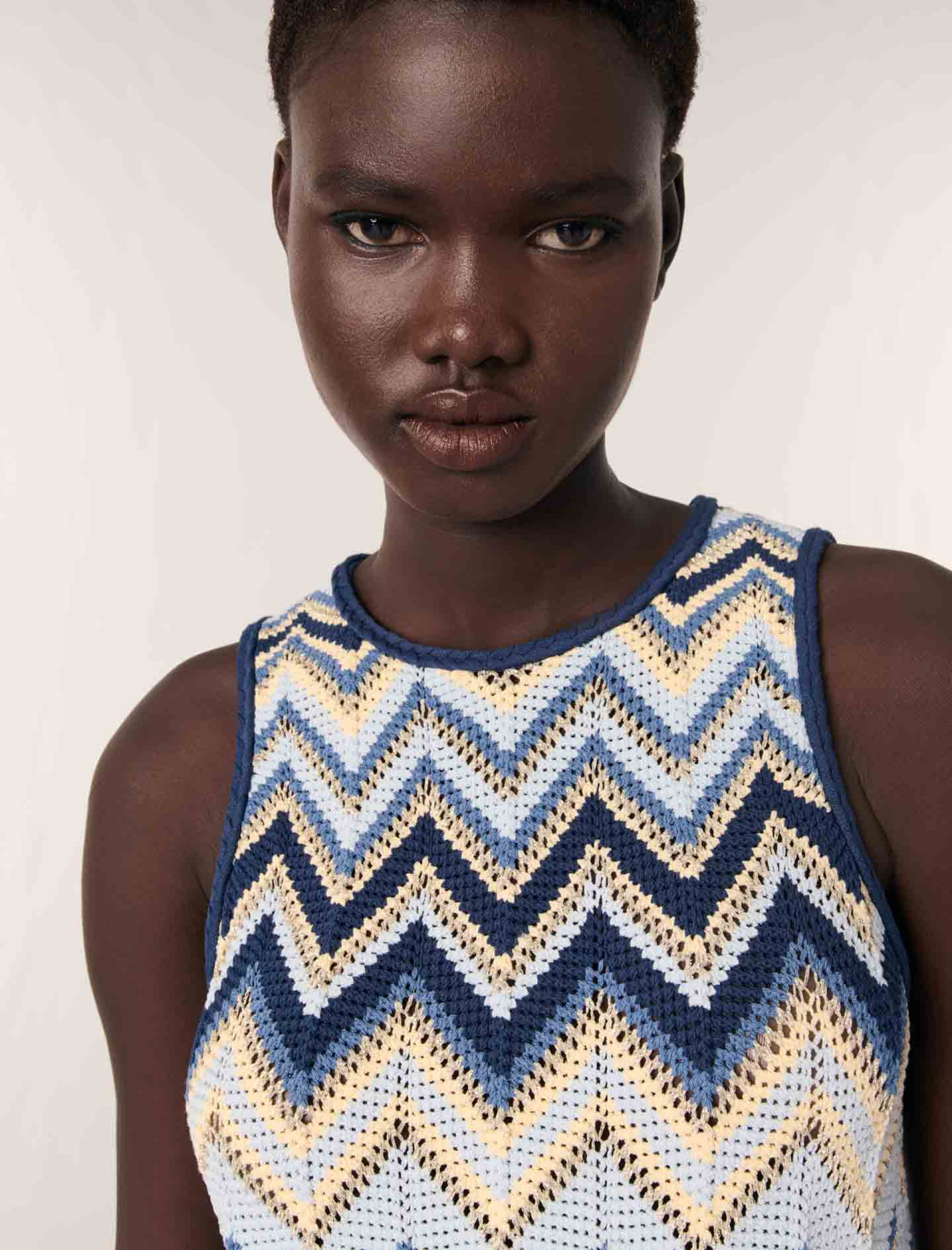 Жіночий топ в техніці в'язання croshe