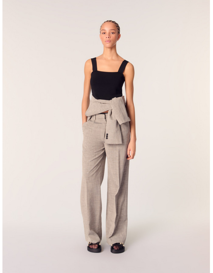 Жіночі прямі костюмні брюки