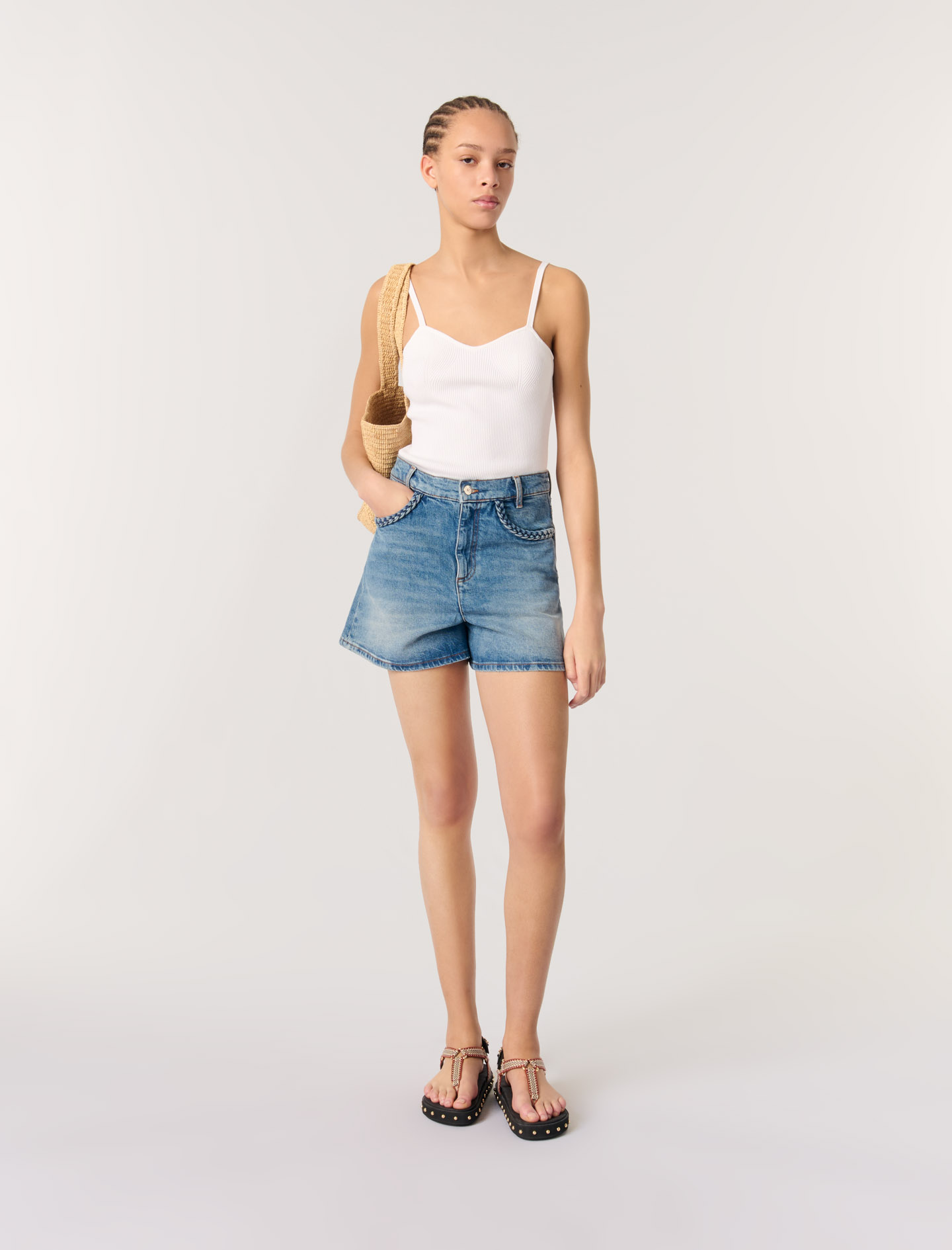 Женский трикотажный топ в рубик