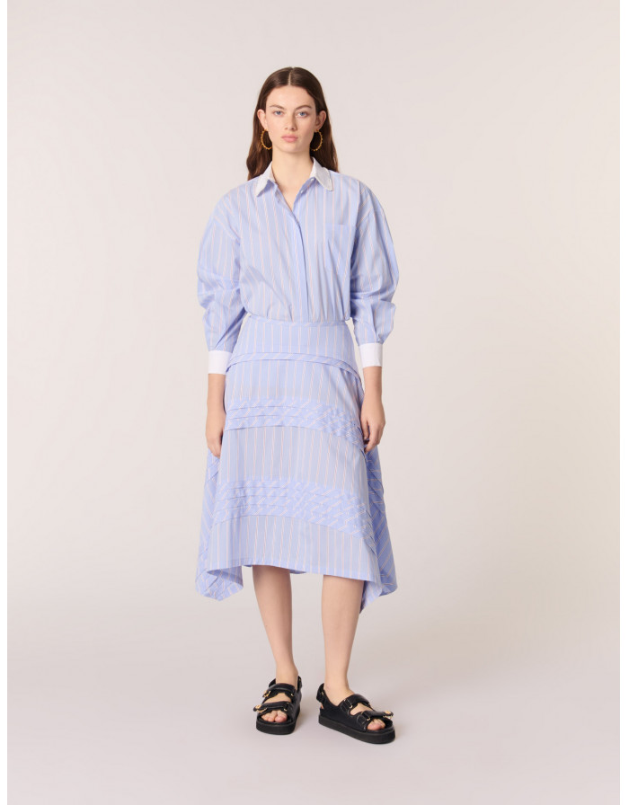 Женская длинная юбка в полоску