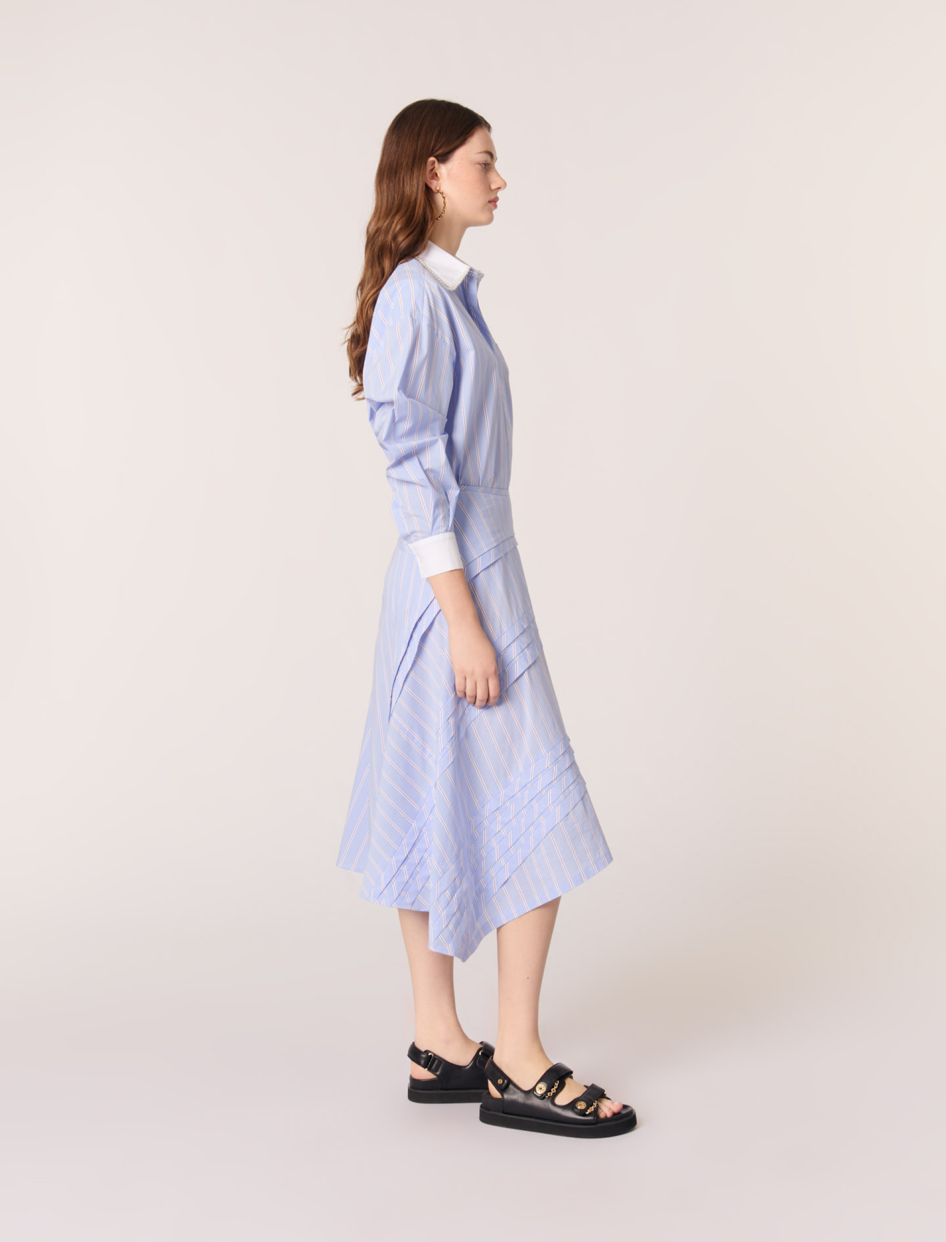 Жіноча довга спідниця в смужку