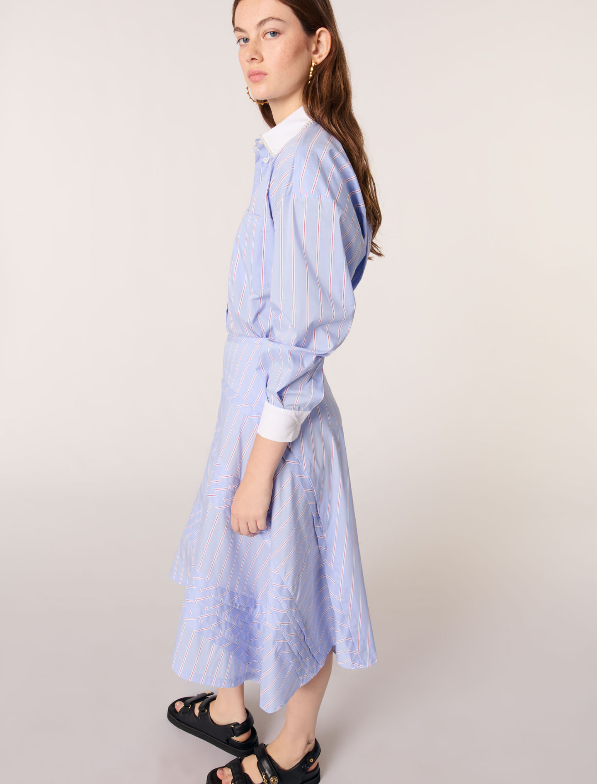 Жіноча довга спідниця в смужку