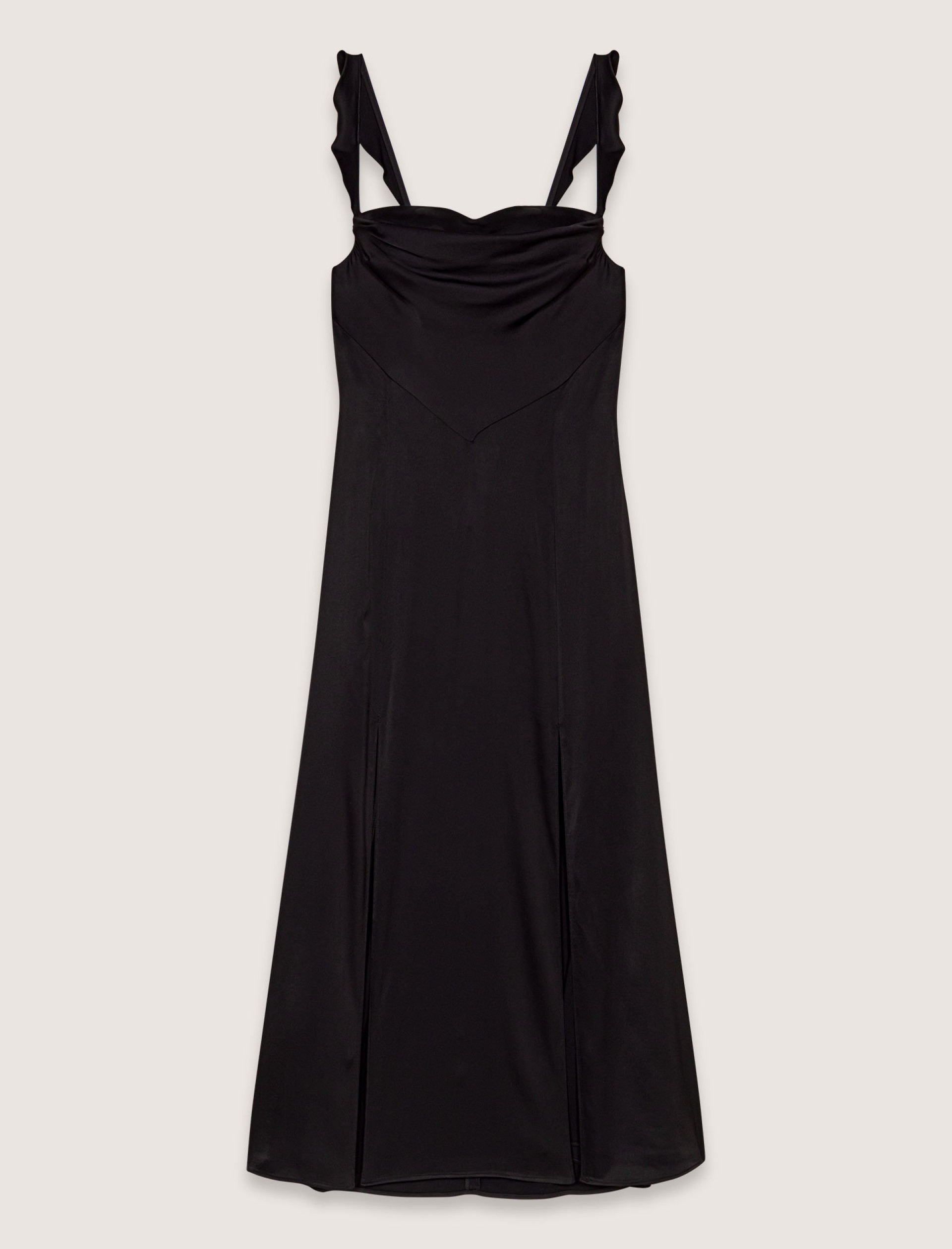 Жіноча довга атласна сукня Жіноча довга атласна сукня