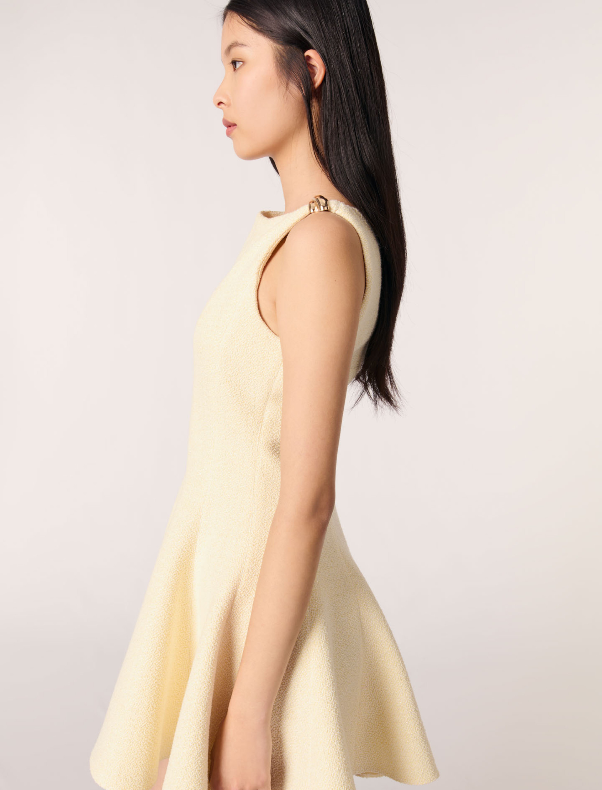 Женское короткое твидовое платье Женское короткое твидовое платье