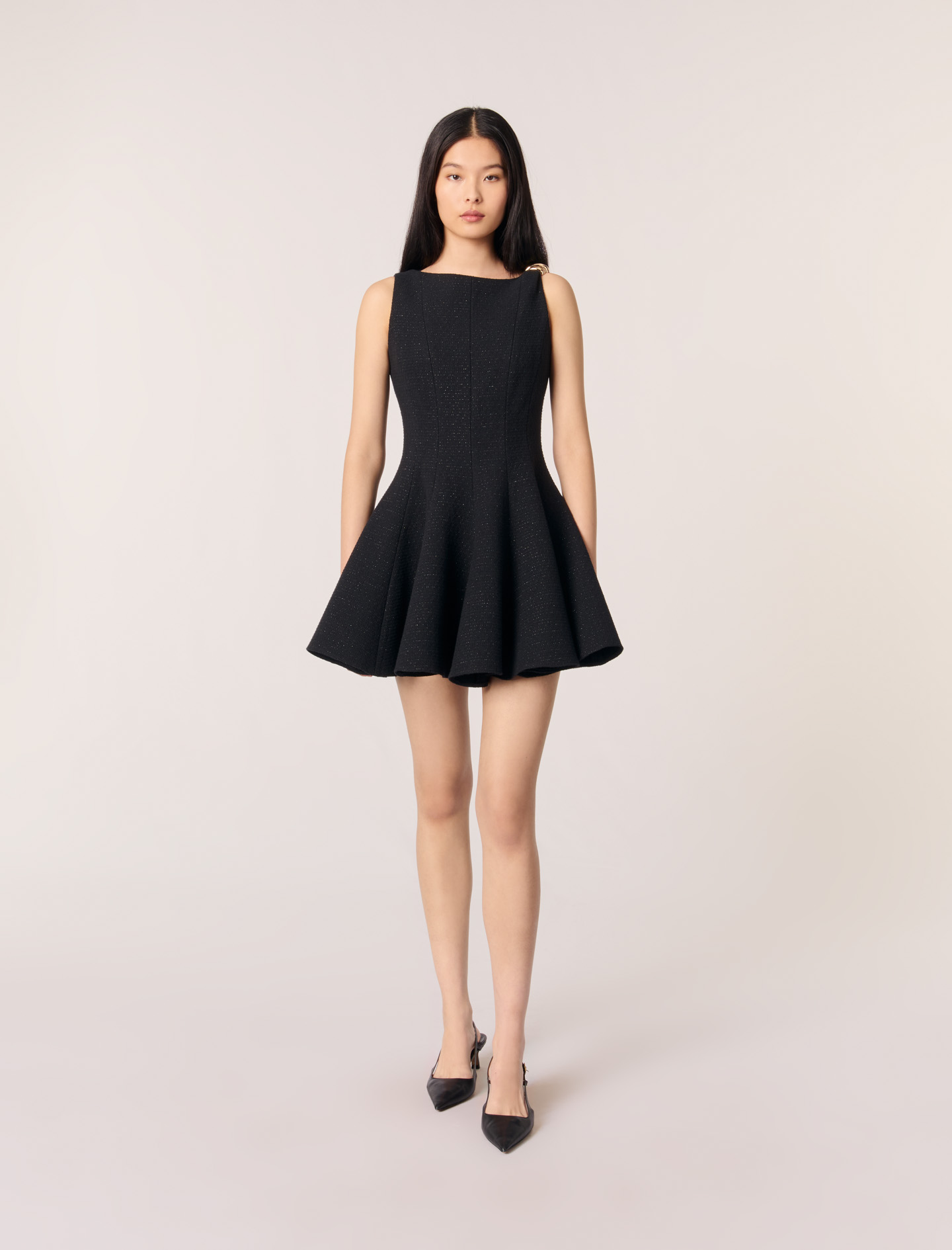 Жіноча коротка твідова сукня