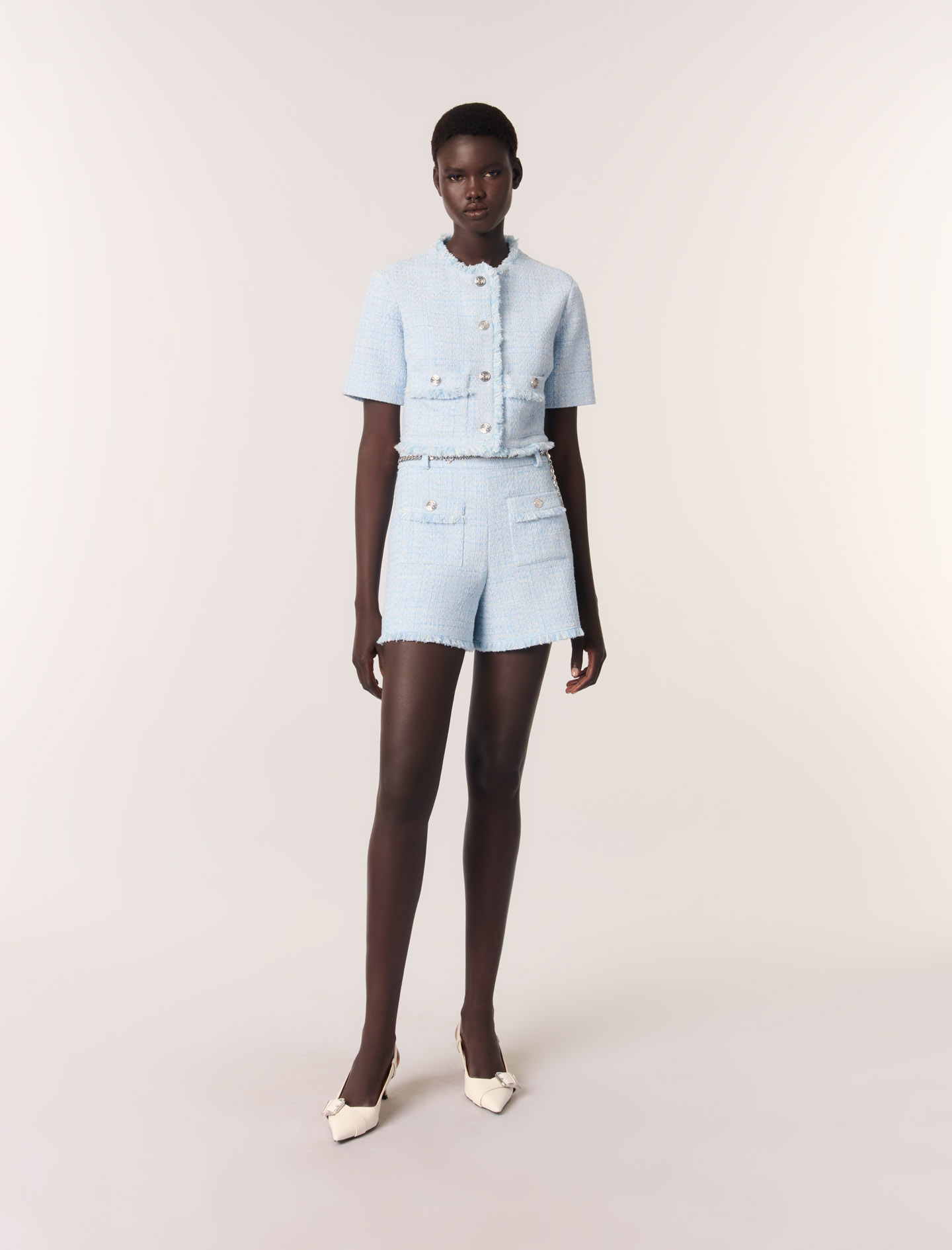 Жіночі твідові шорти