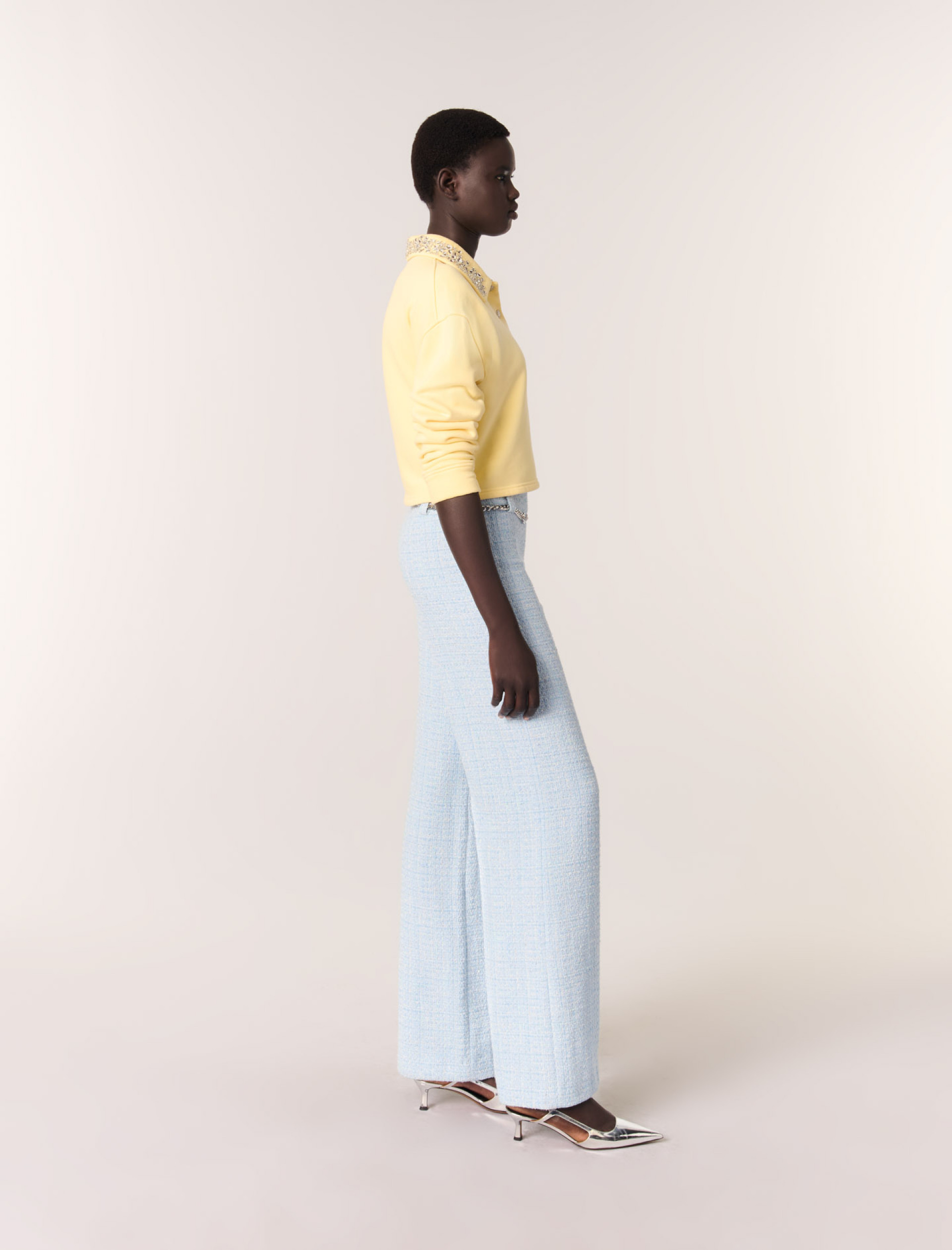 Жіночі твідові брюки з поясом Жіночі твідові брюки з поясом