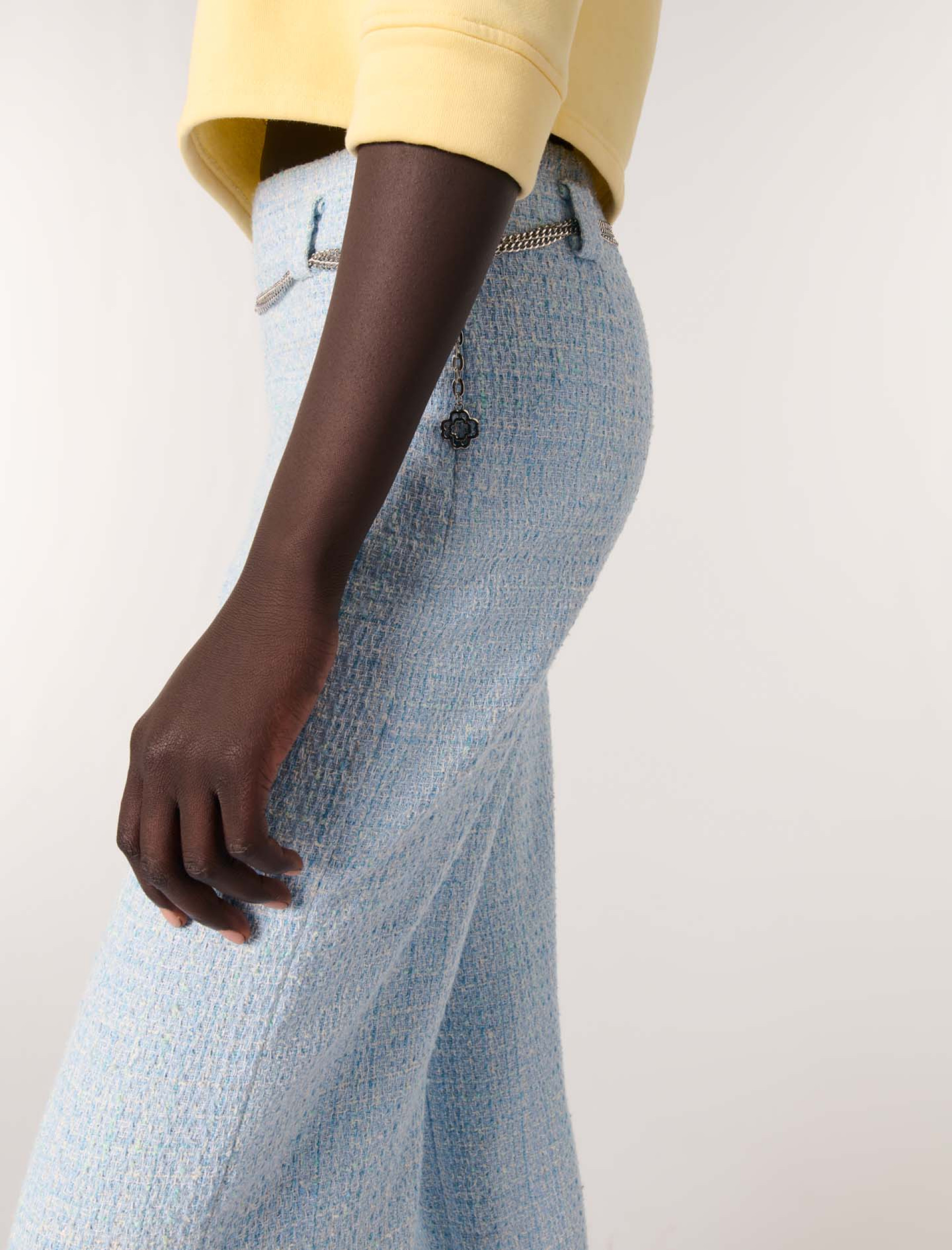 Жіночі твідові брюки з поясом Жіночі твідові брюки з поясом