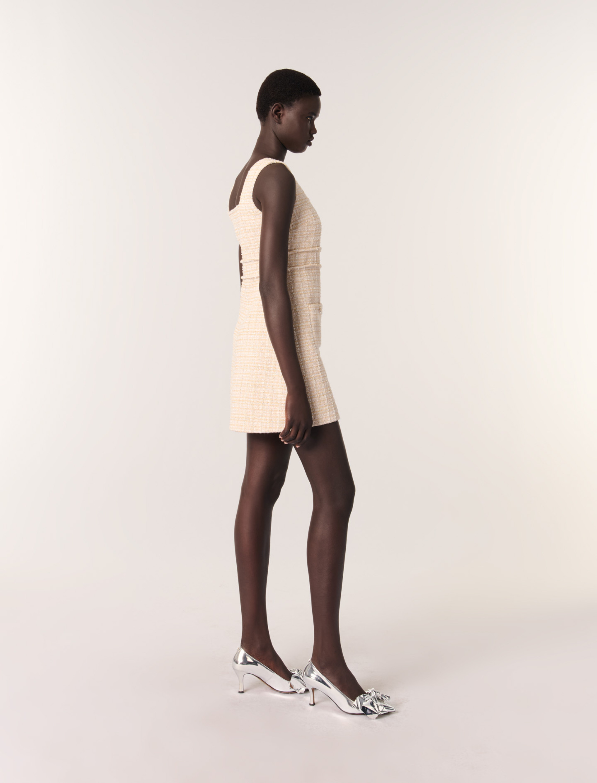 Жіноча коротка твідова сукня