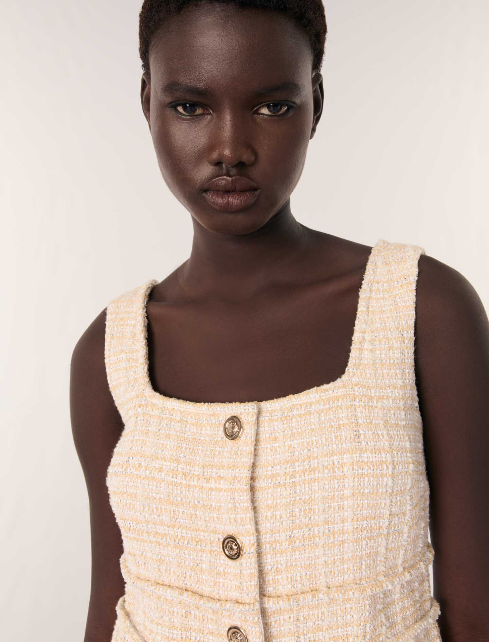 Жіноча коротка твідова сукня