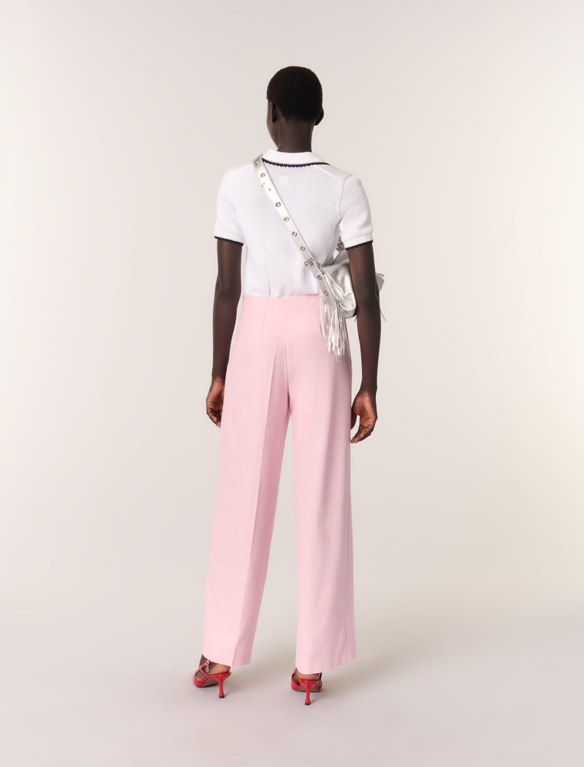 Женские широкие брюки со складками