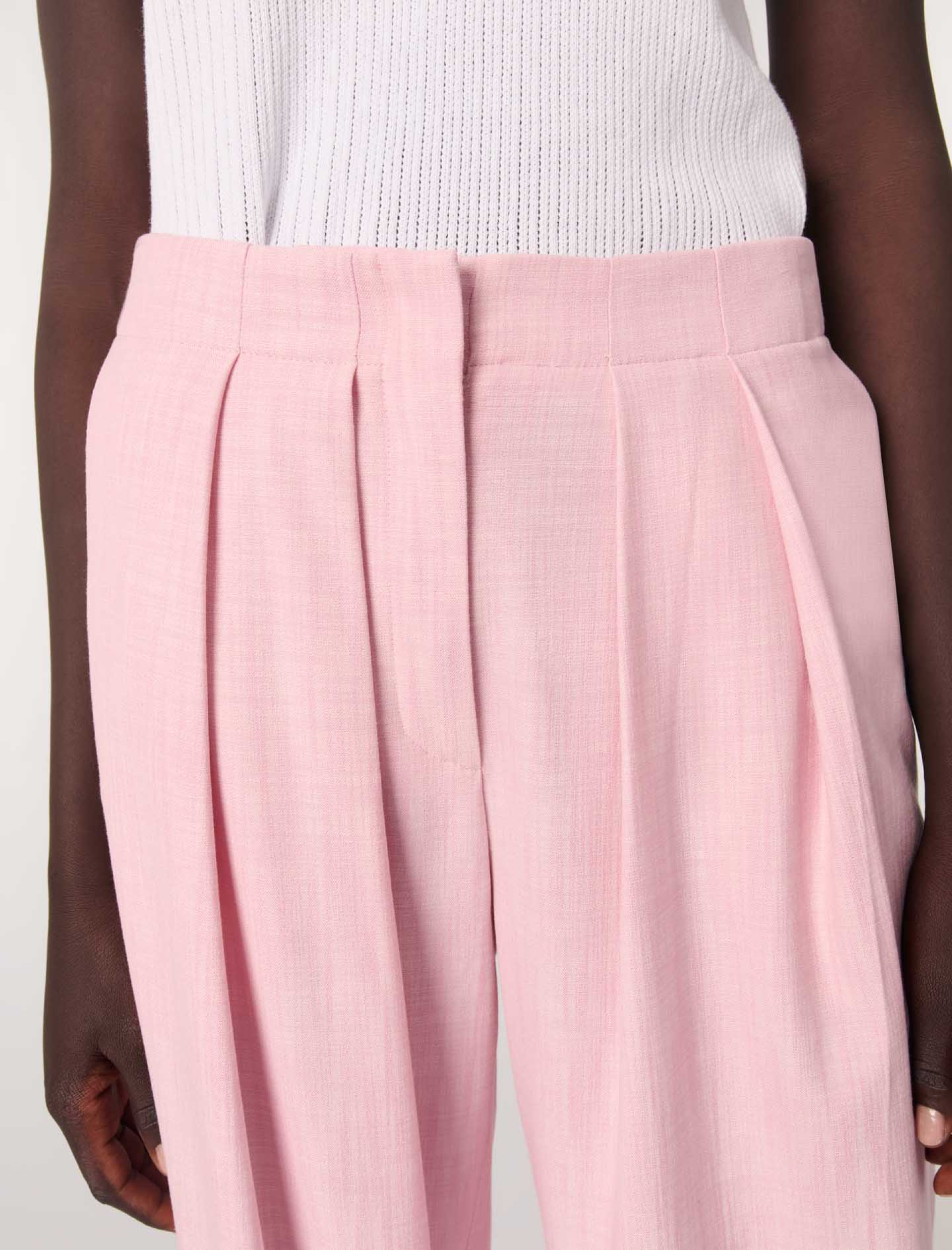 Женские широкие брюки со складками