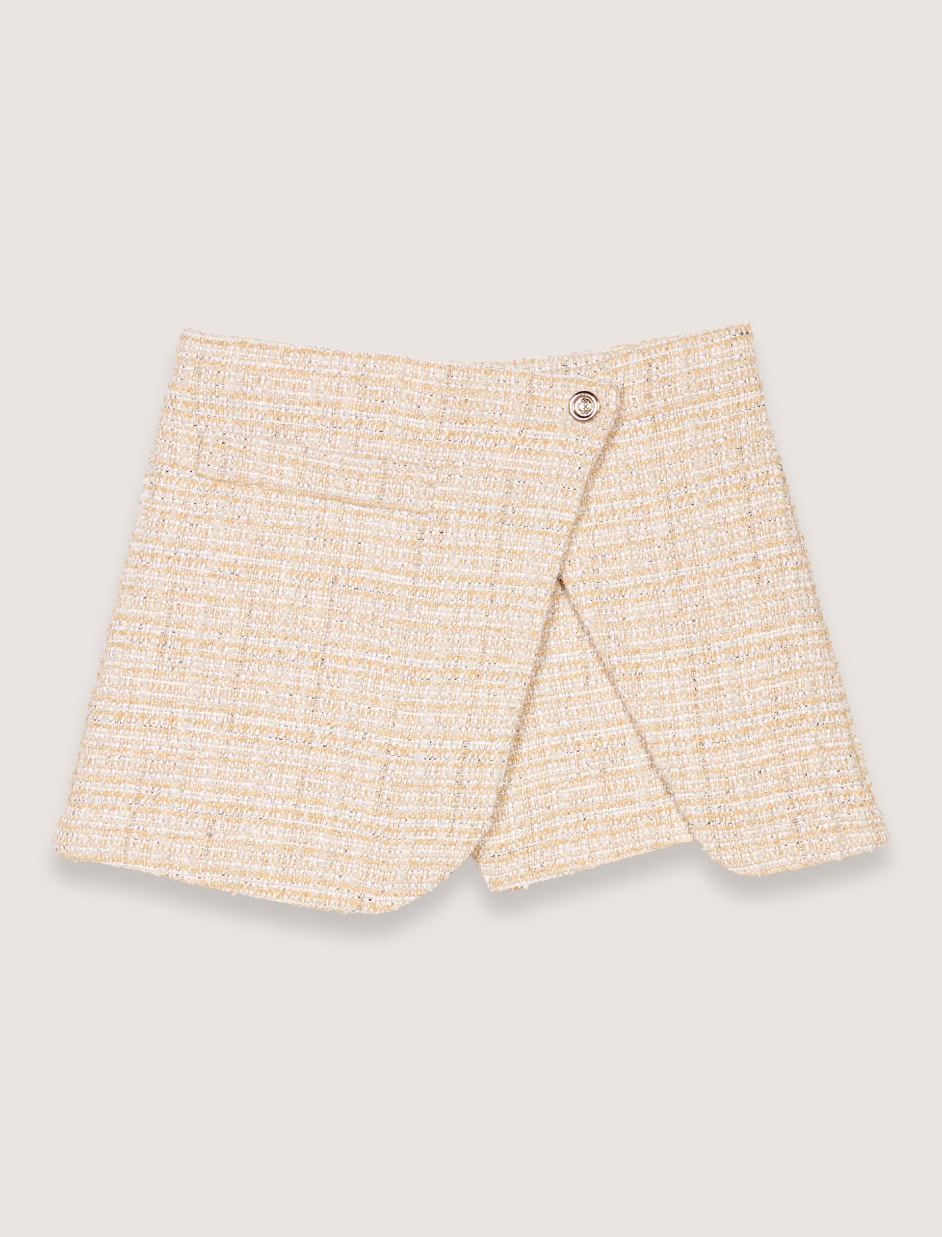 Жіночі твідові шорти з ефектом trompe l'oeil