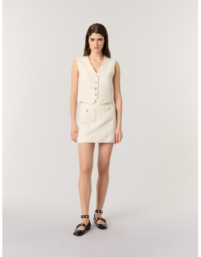 Жіночий мереживний жилет