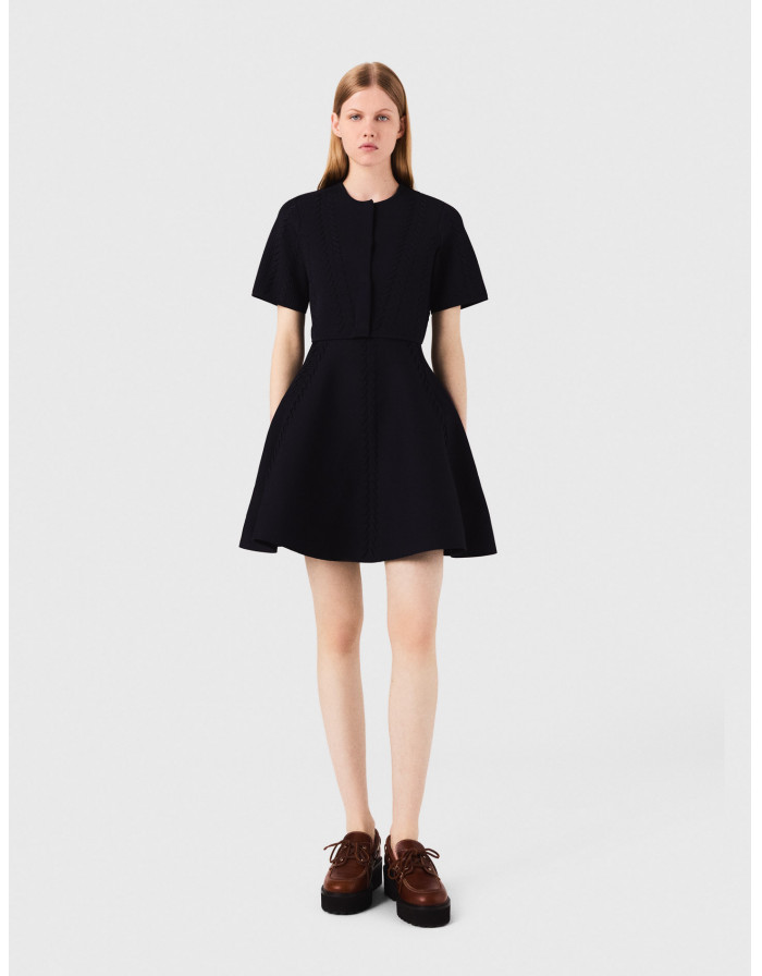 Жіночий синій короткий кардиган