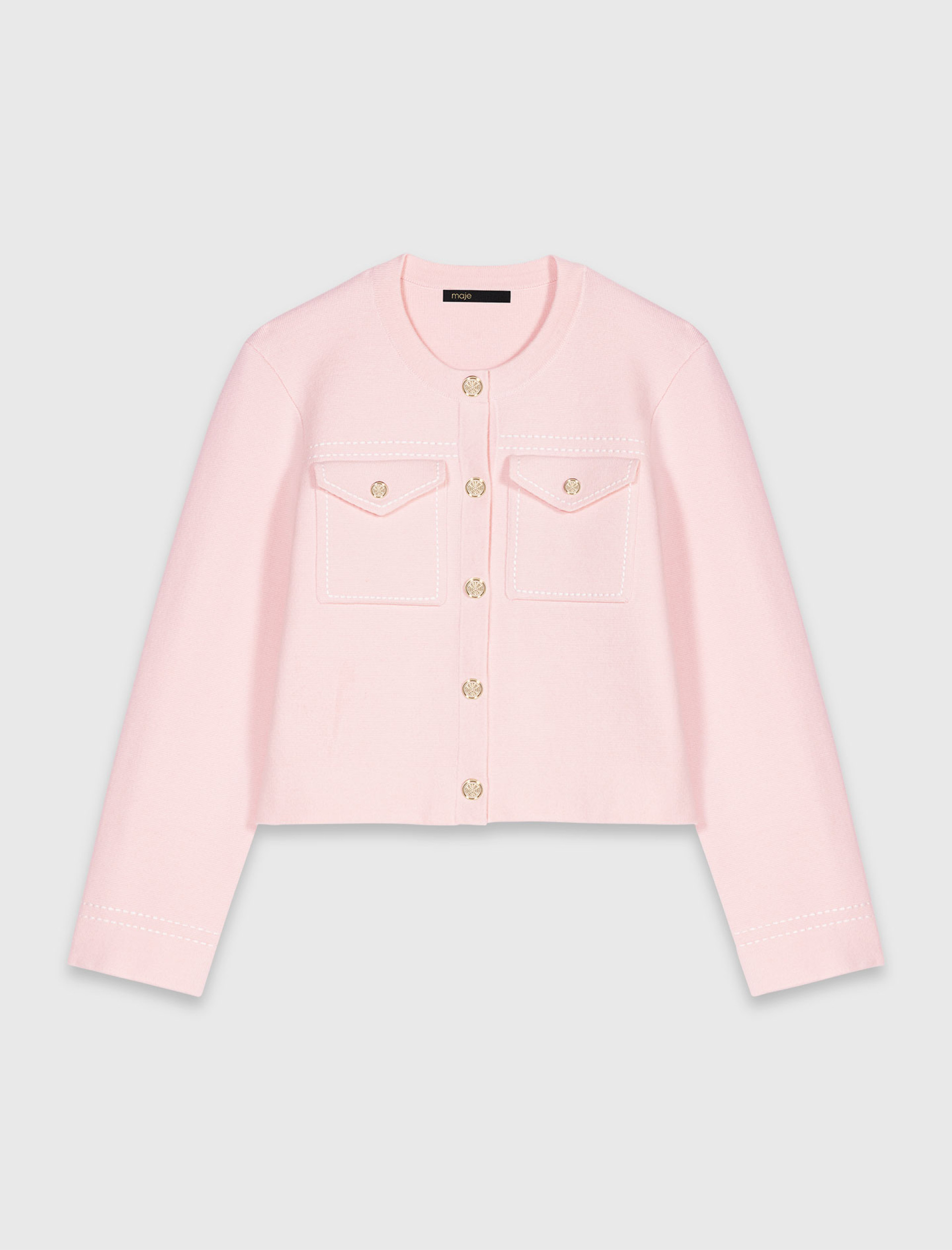 Жіночий рожевий кардиган з оздобленням Жіночий рожевий кардиган з оздобленням