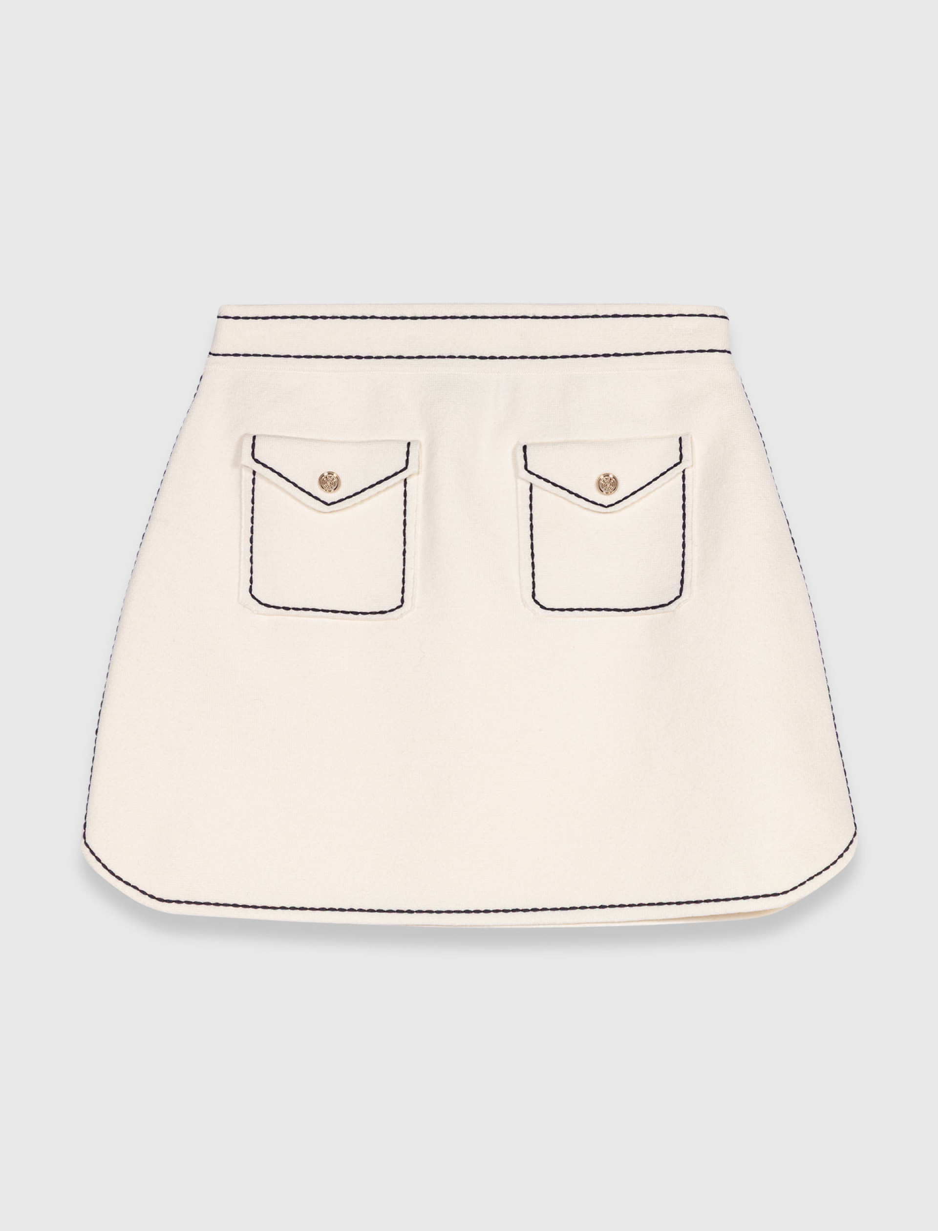 Женская молочная юбка с отделкой Женская молочная юбка с отделкой