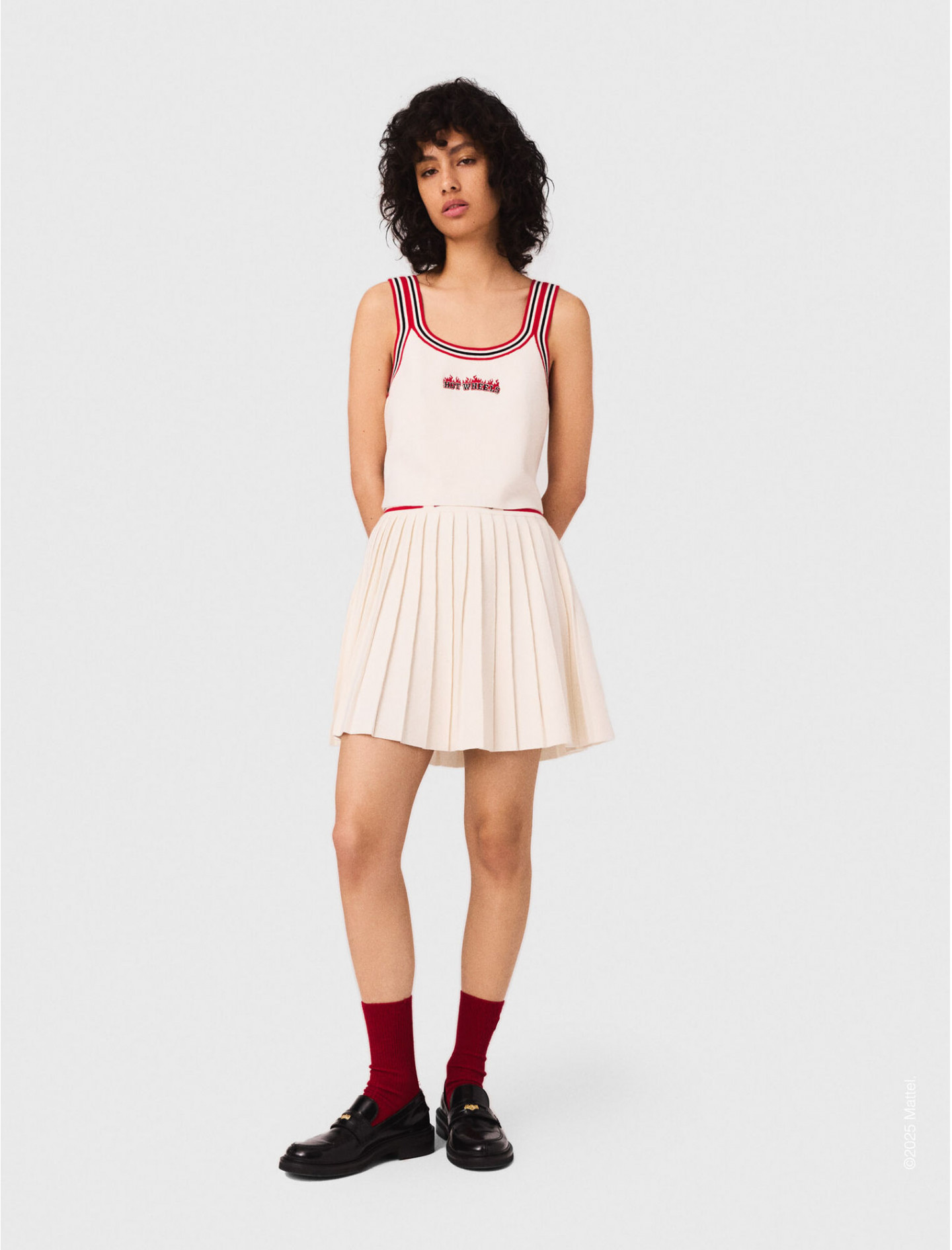 Женская плиссированная вязаная юбка