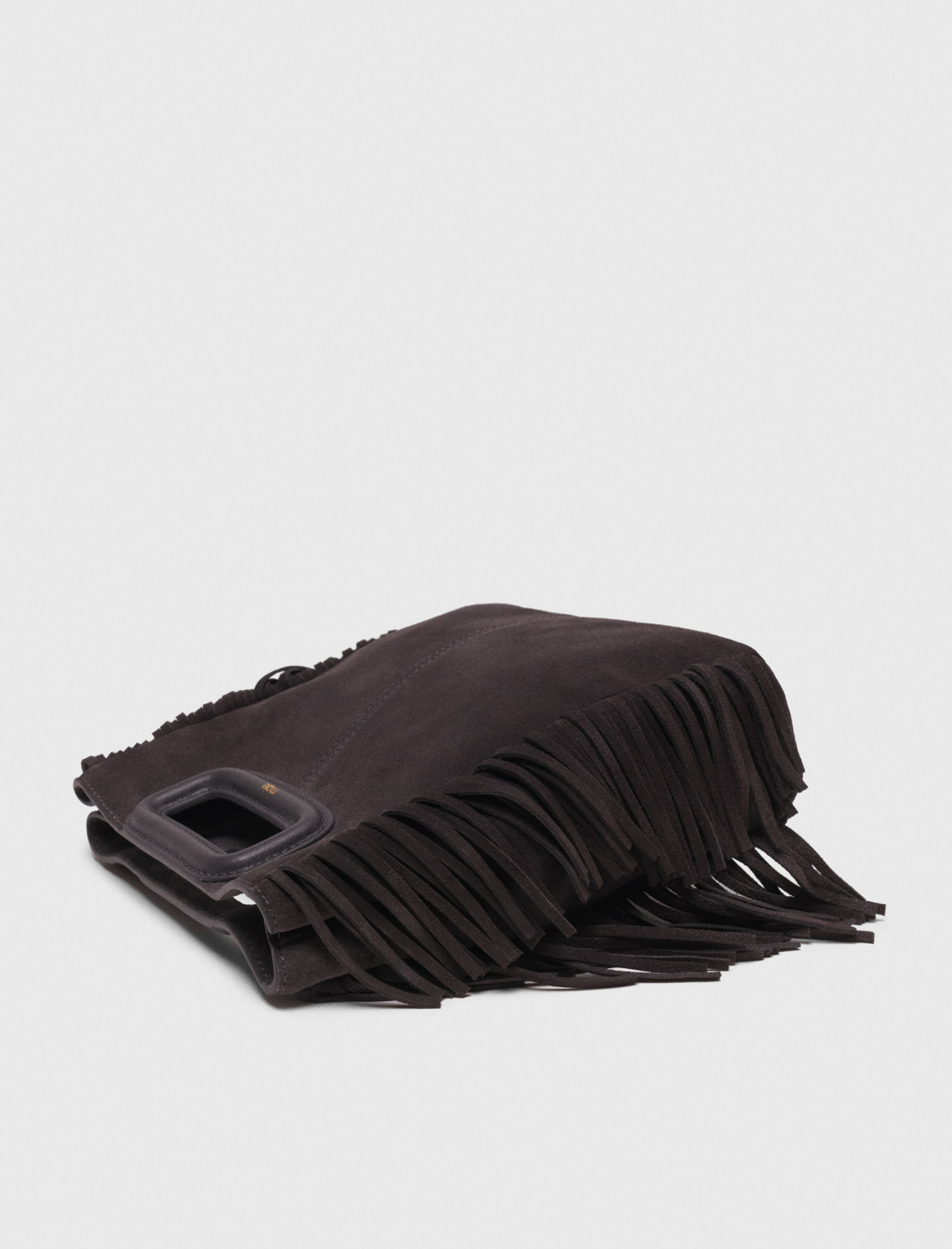 Женская серая замшевая сумка Maje M