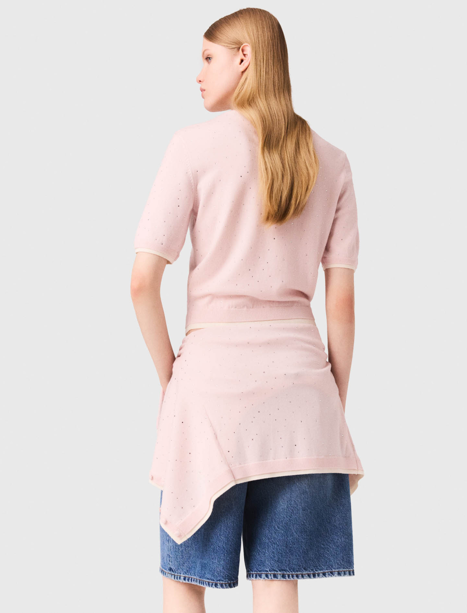 Женский шерстяной джемпер-футболка