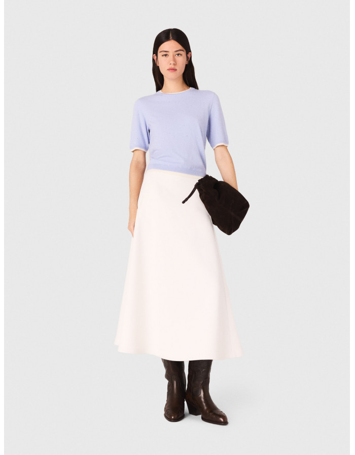 Женский джемпер из 100% шерсти со стразами