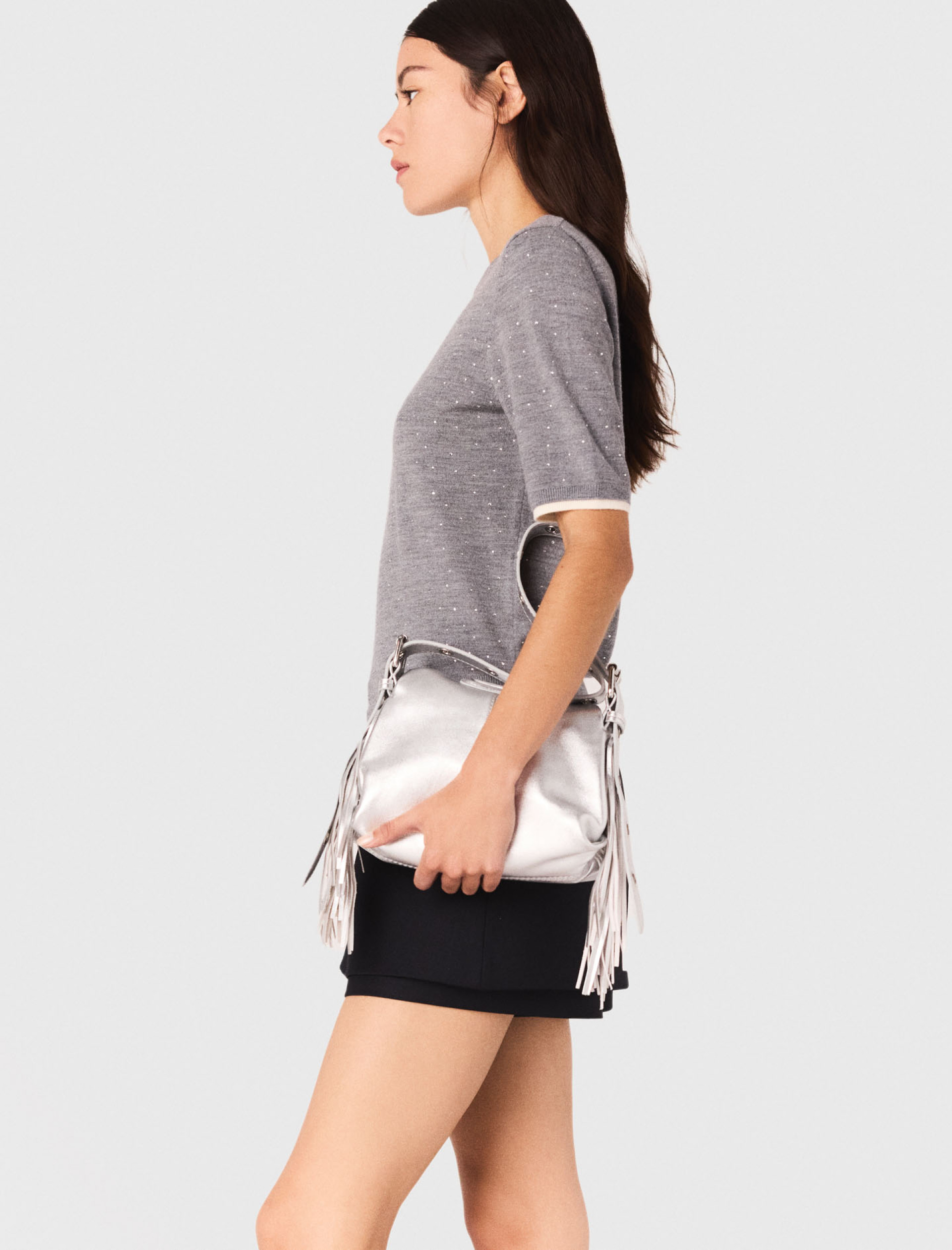 Жіночий джемпер із 100% вовни зі стразами Жіночий джемпер із 100% вовни зі стразами