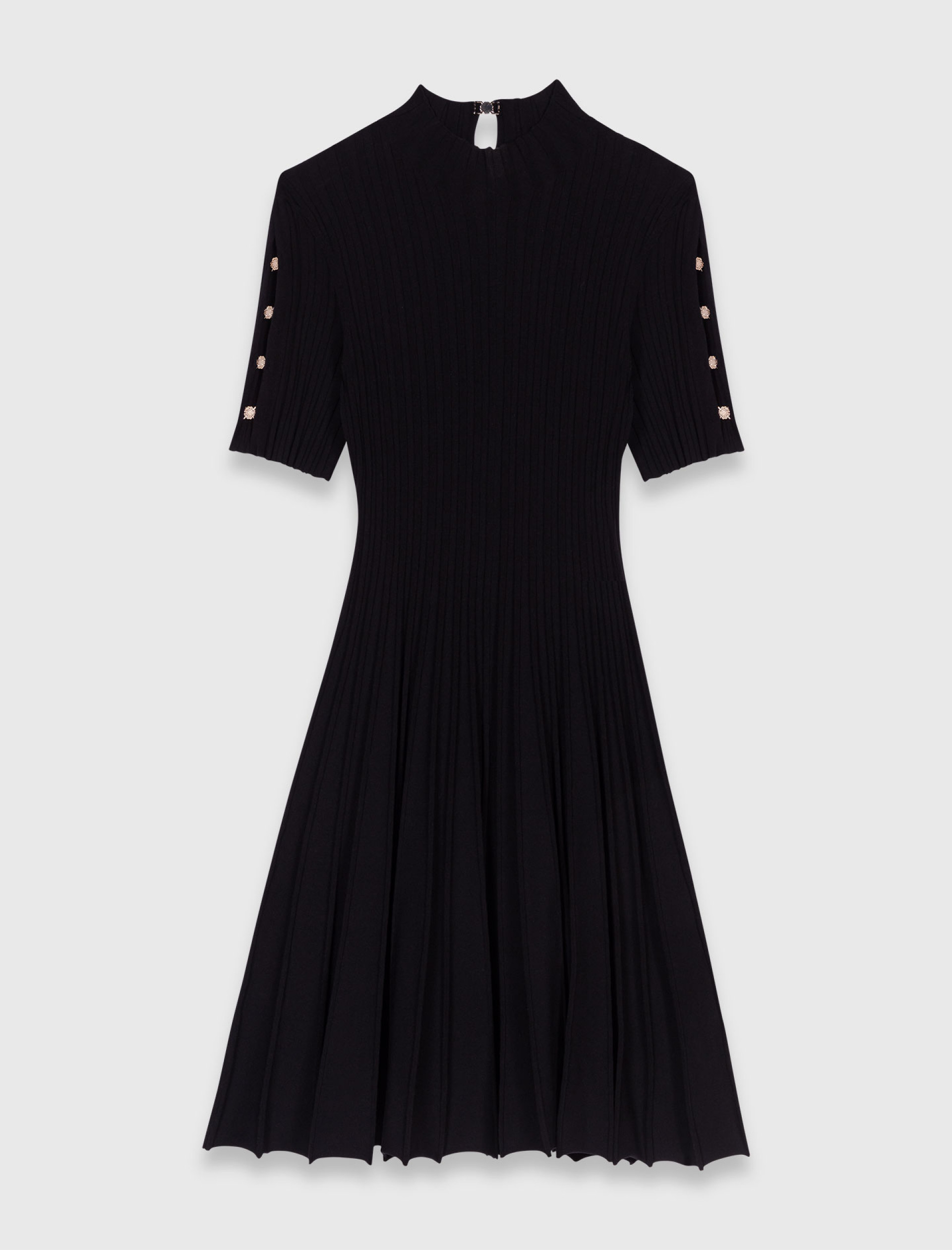 Женское черное платье в рубчик Женское черное платье в рубчик