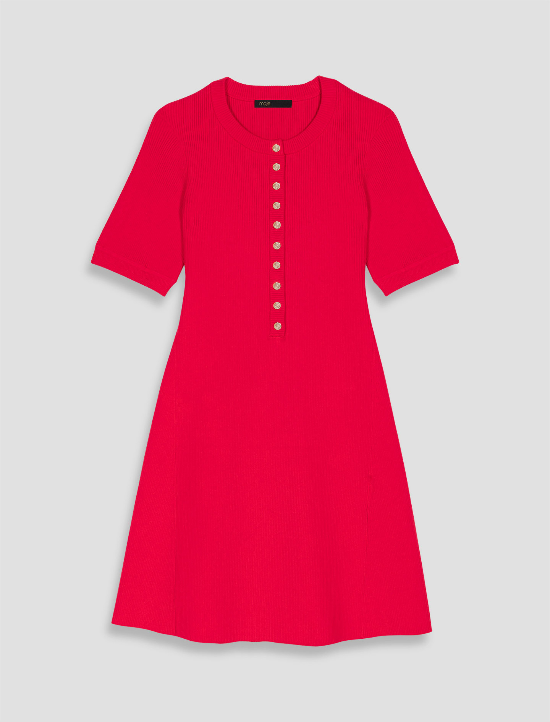 Жіноча червона сукня в рубчик Жіноча червона сукня в рубчик