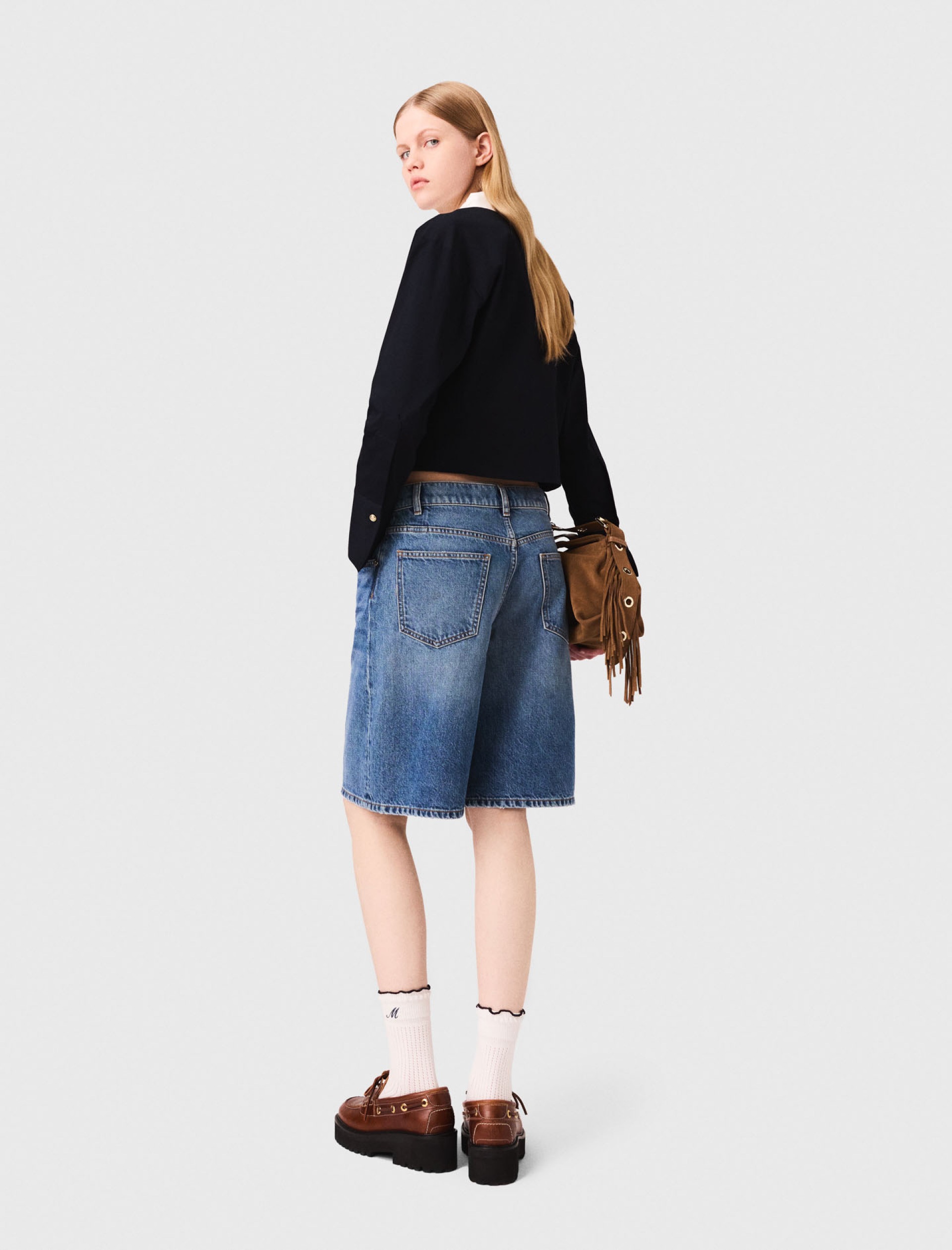 Жіноча коротка поплінова сорочка