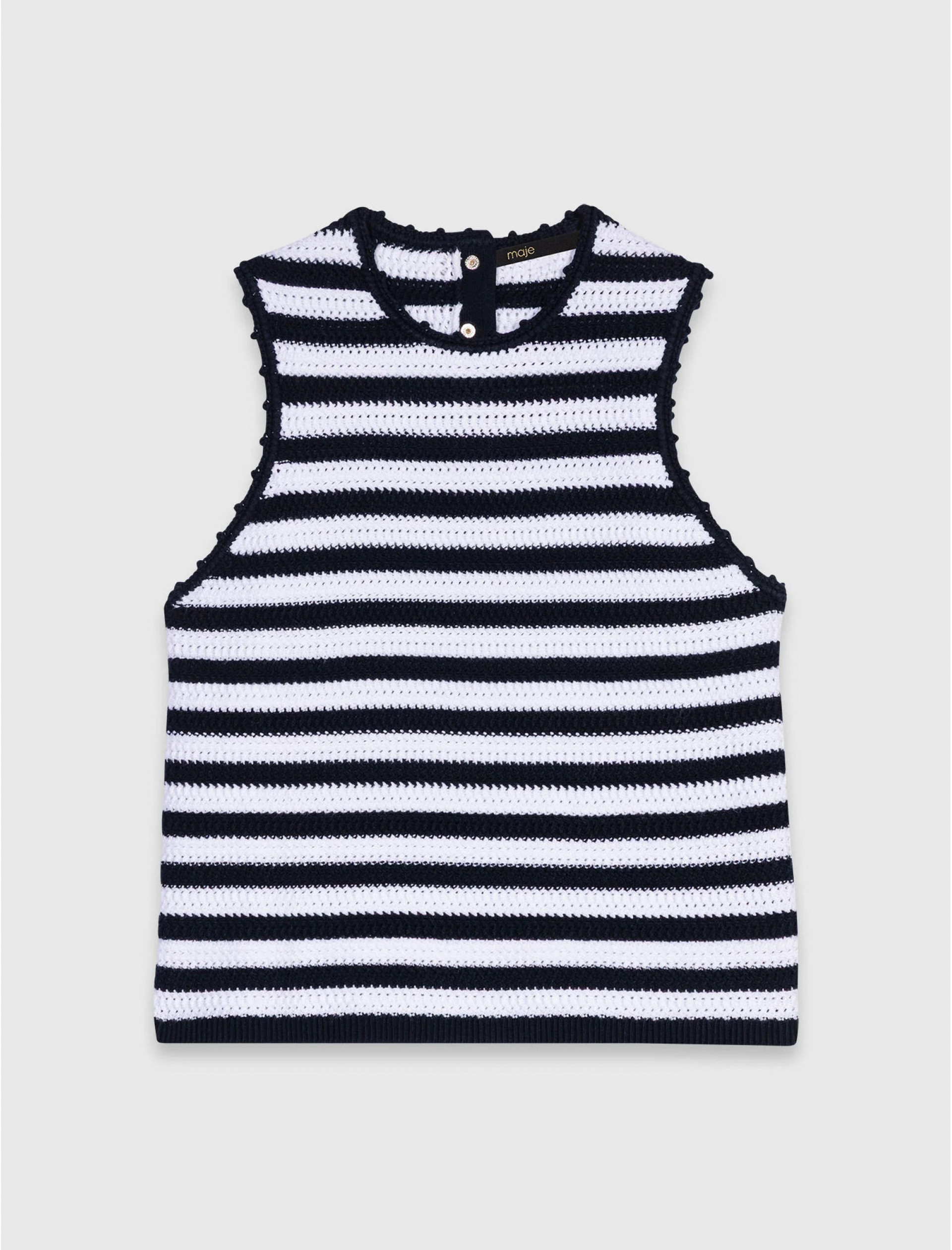 Жіночий в'язаний топ у смужку