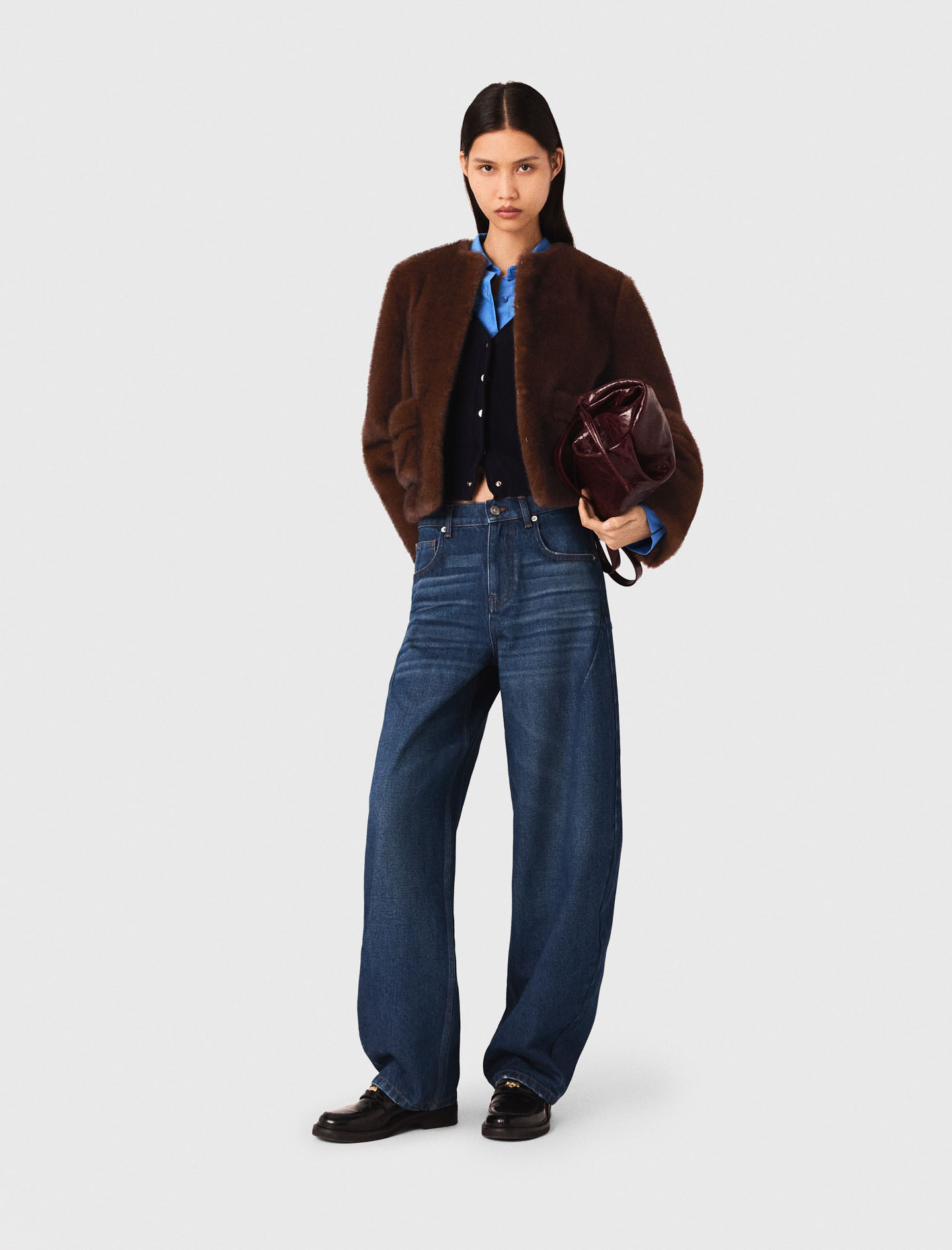 Женская короткая шуба с искусственного меха