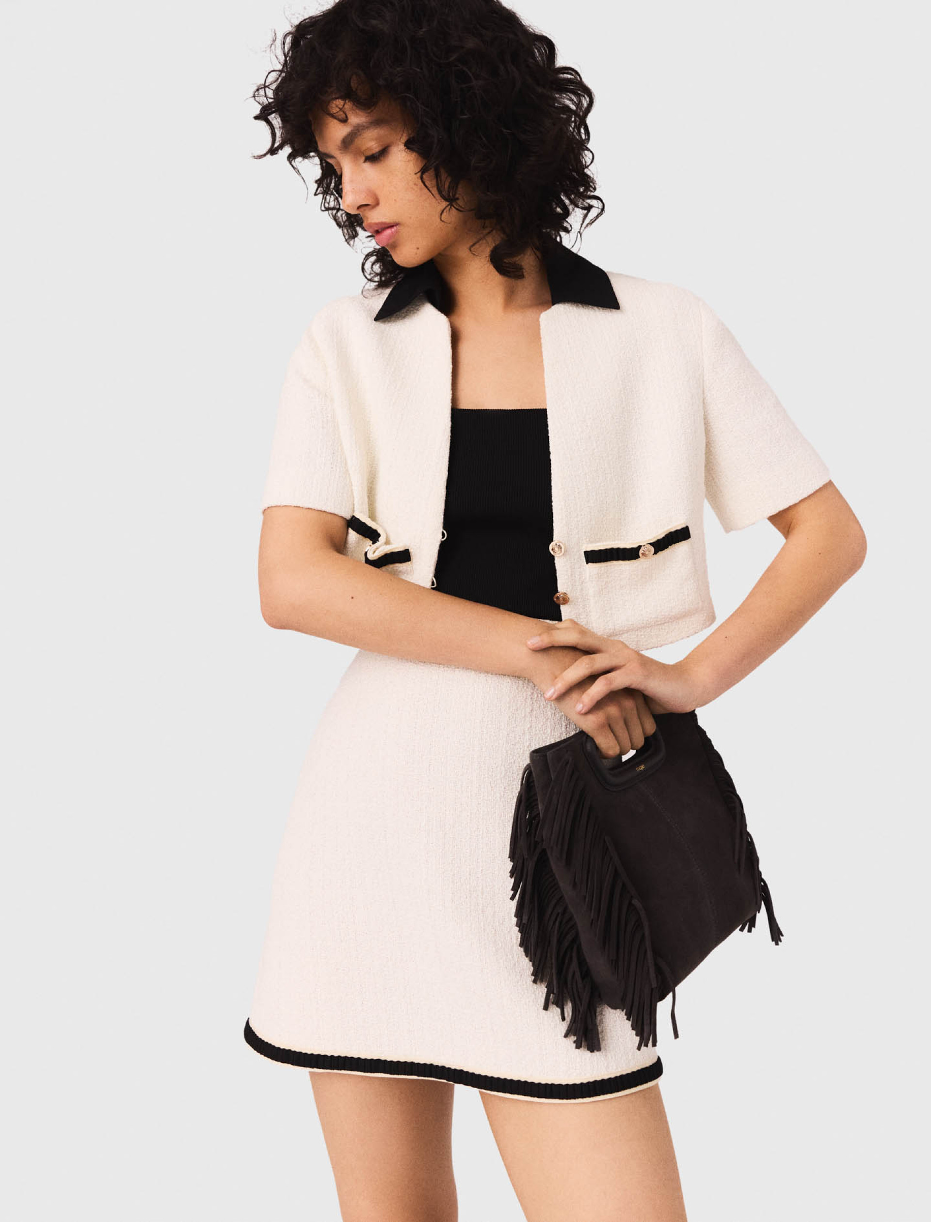 Женское платье из твида 2-в-1