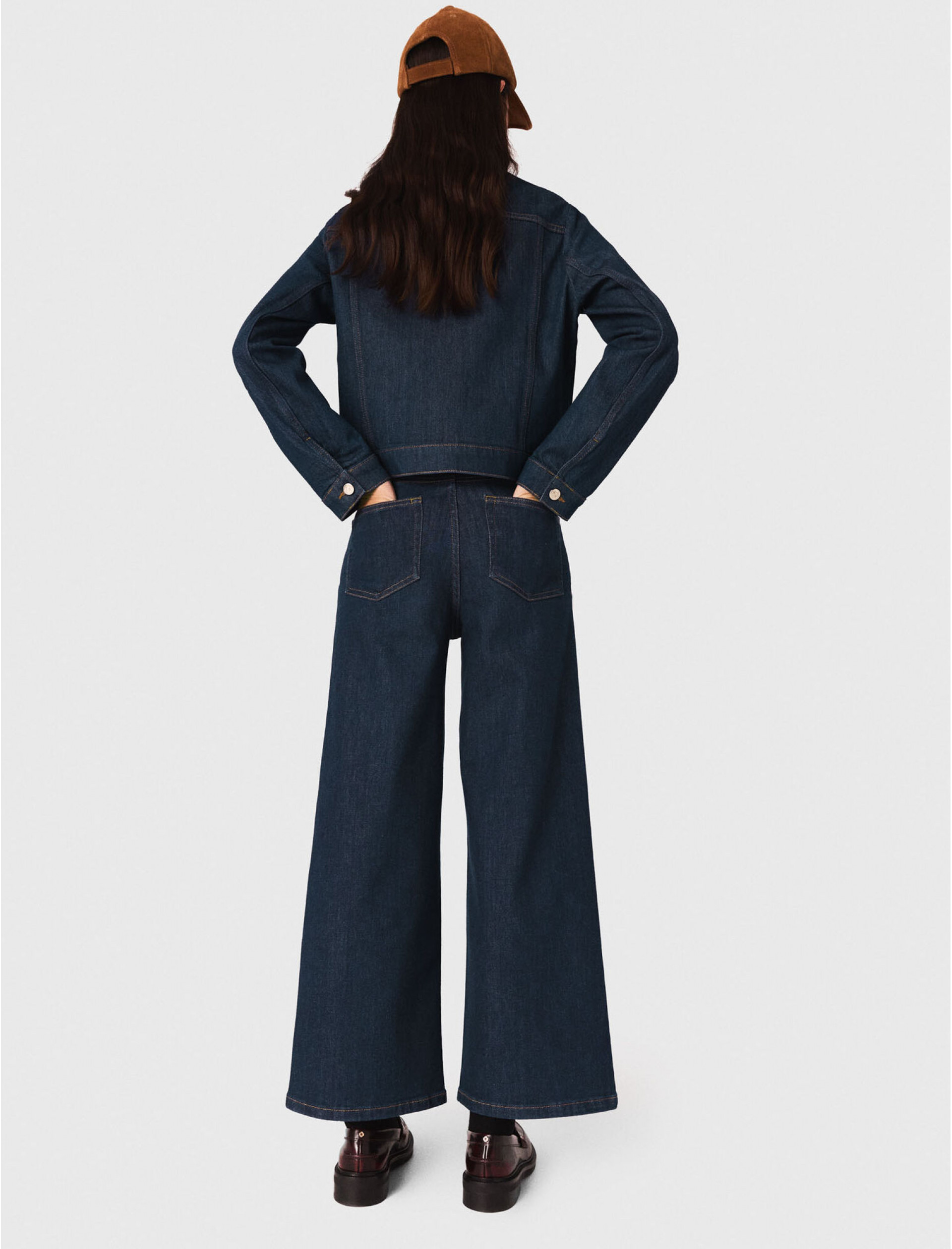 Женские синие прямые джинсы