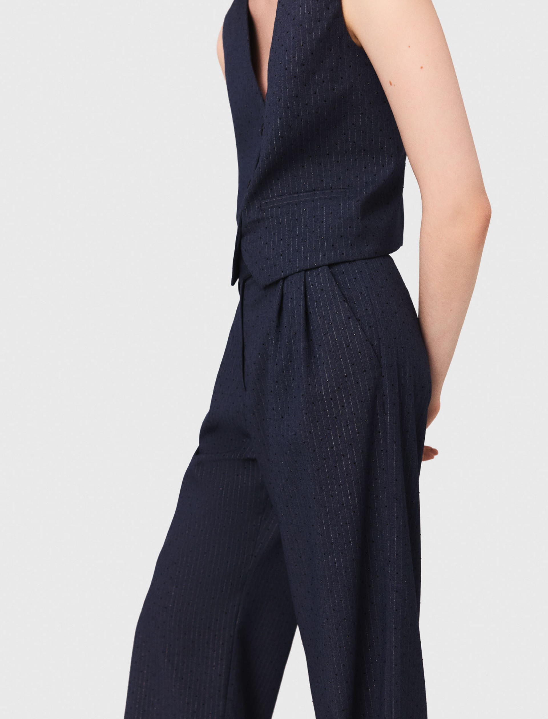 Жіночі широкі брюки зі стразами