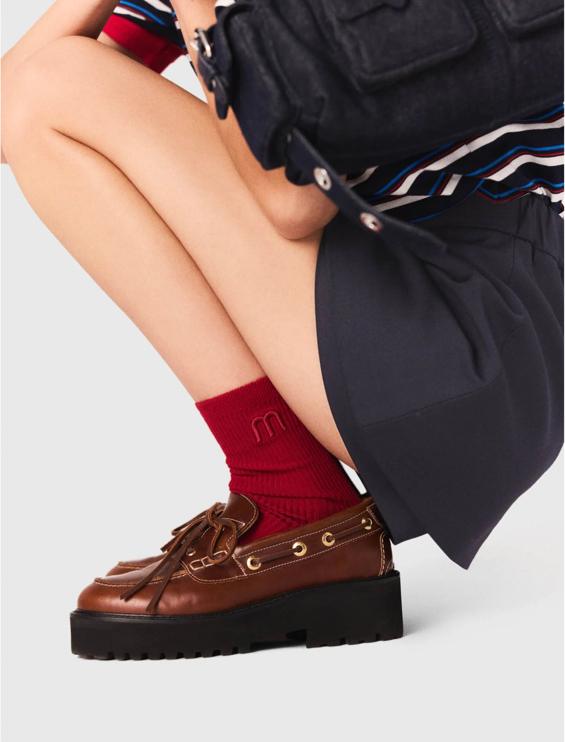 Жіночі сині шорти-спідниця