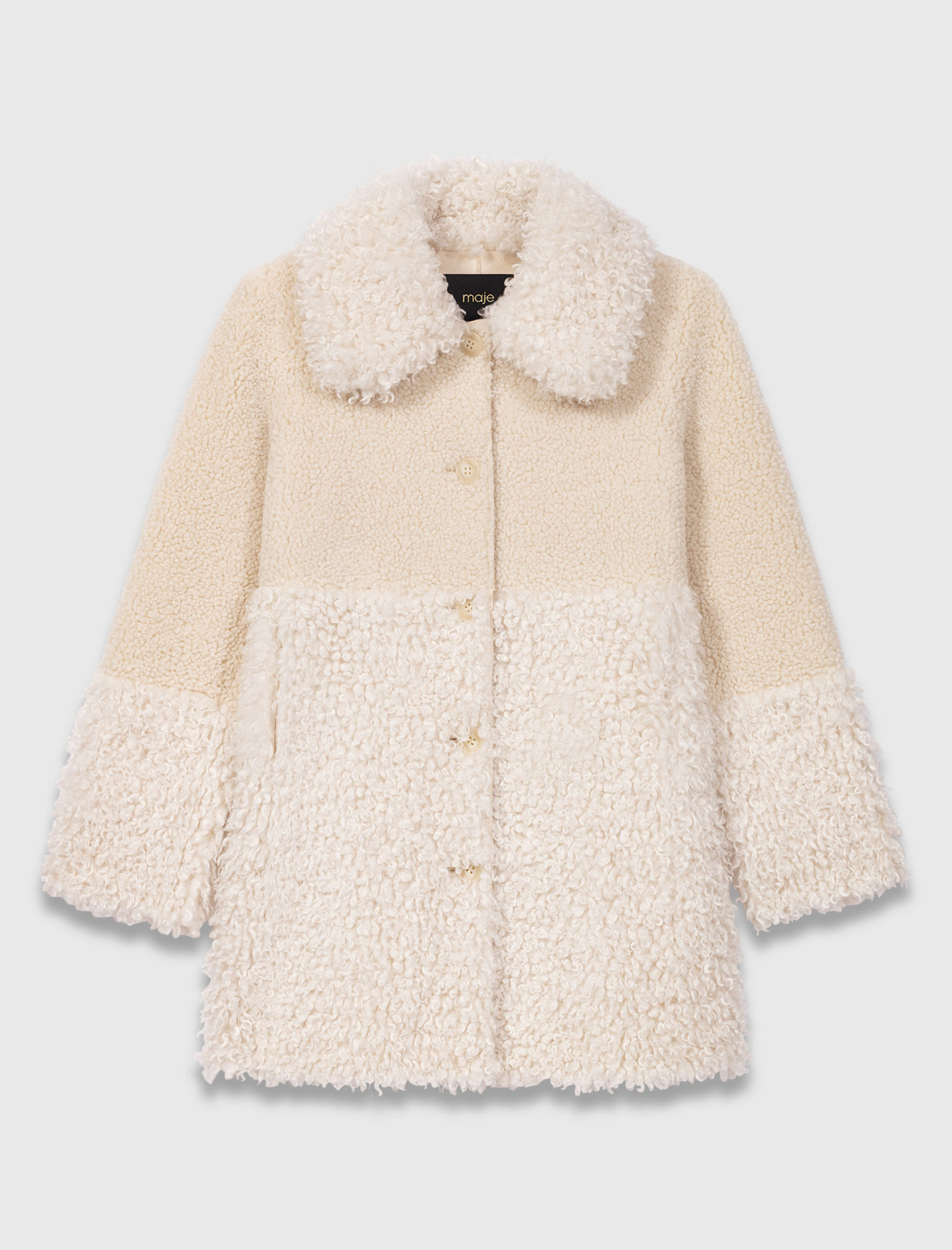 Женская молочная искусственная шуба