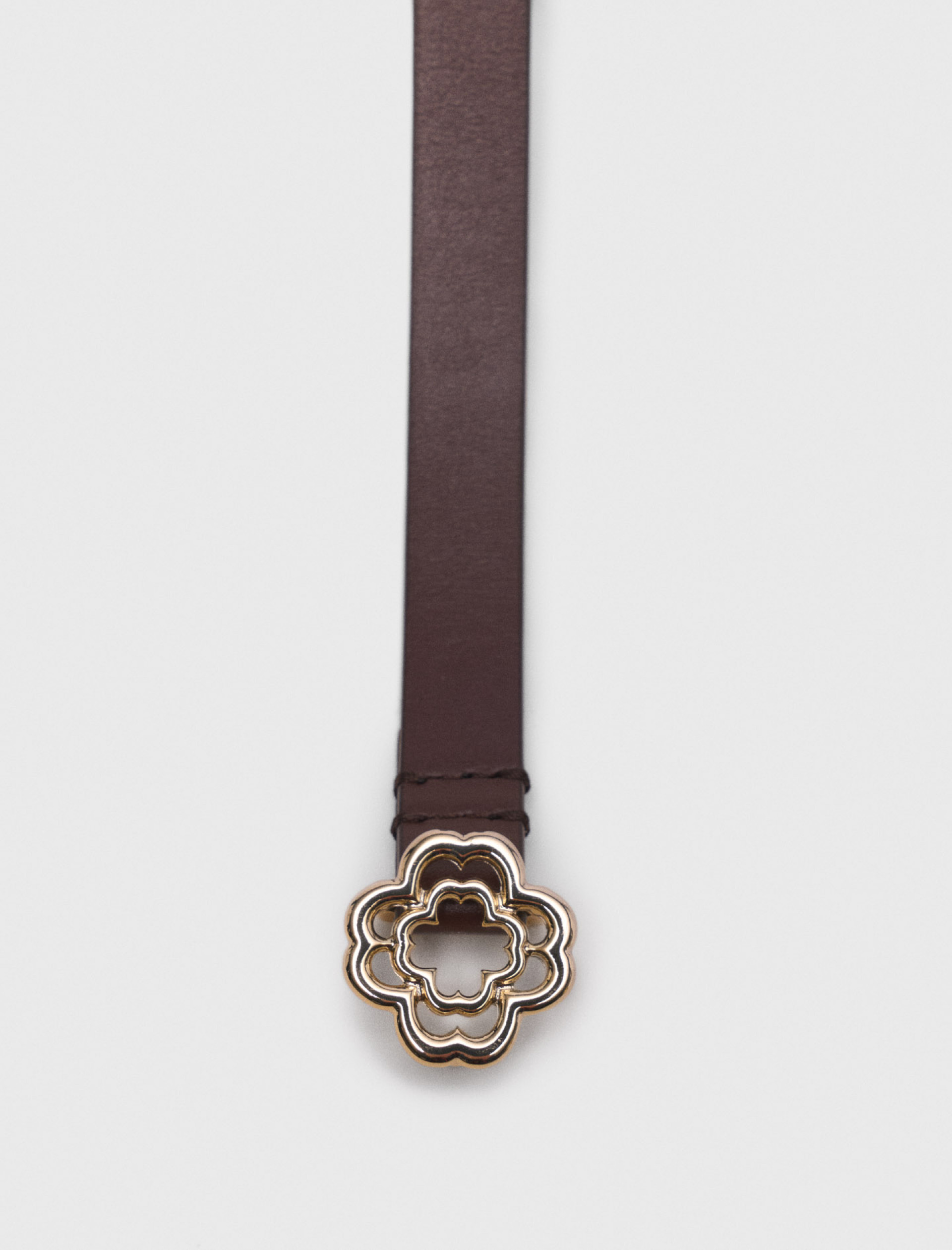 Жіночий коричневий тонкий ремінь Clover
