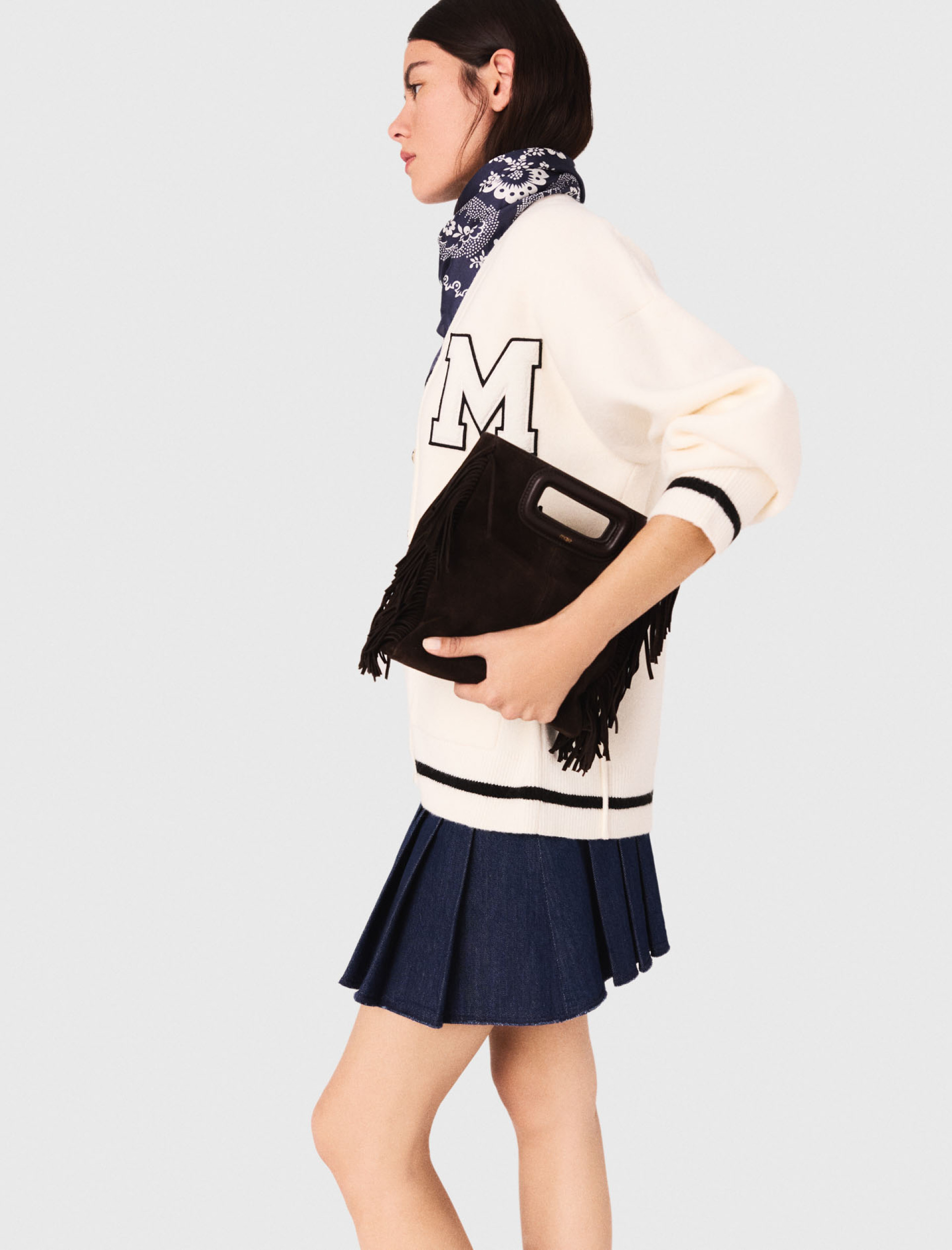 Женский длинный кардиган с вышивкой