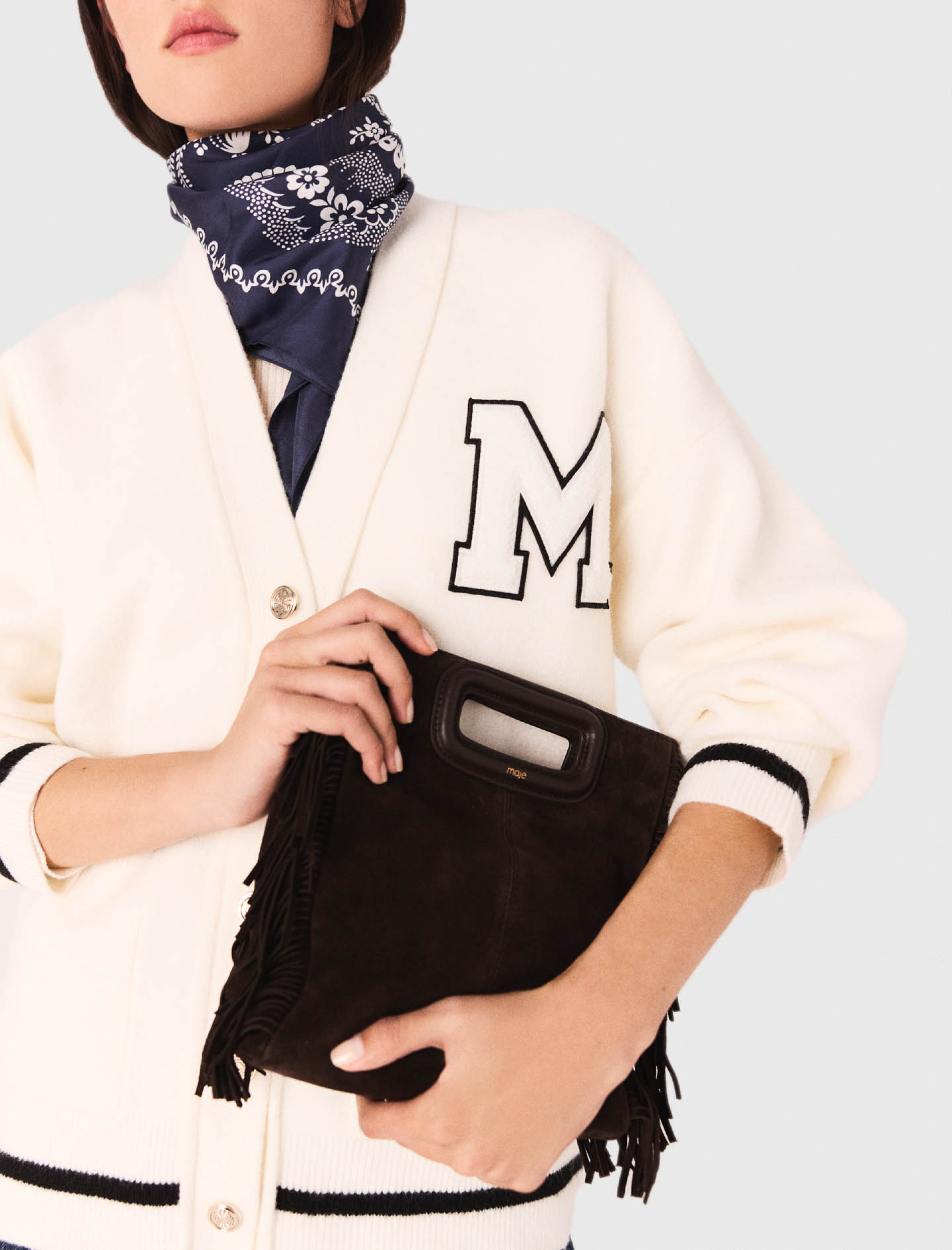 Женский длинный кардиган с вышивкой