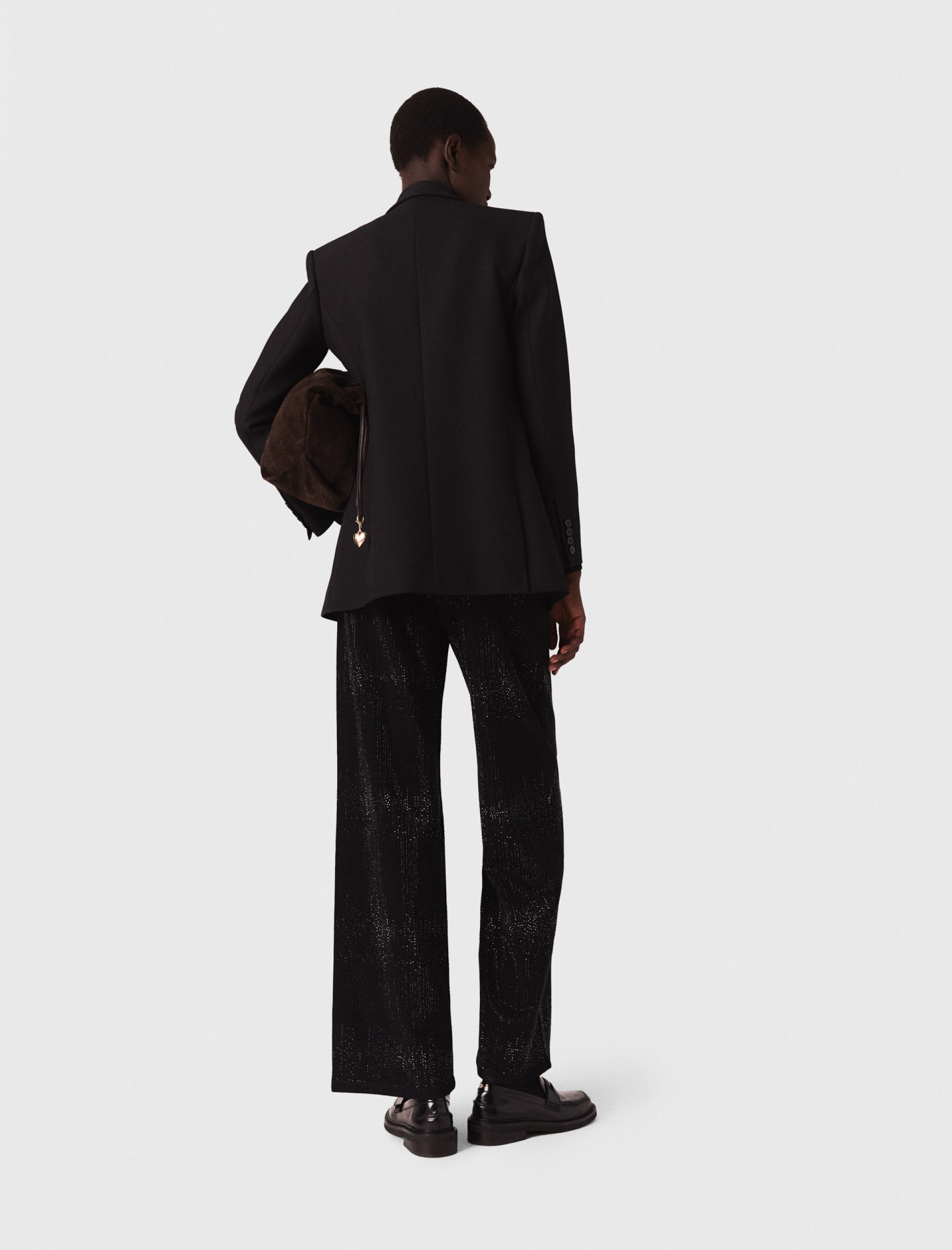 Жіночі широкі джинси зі стразами