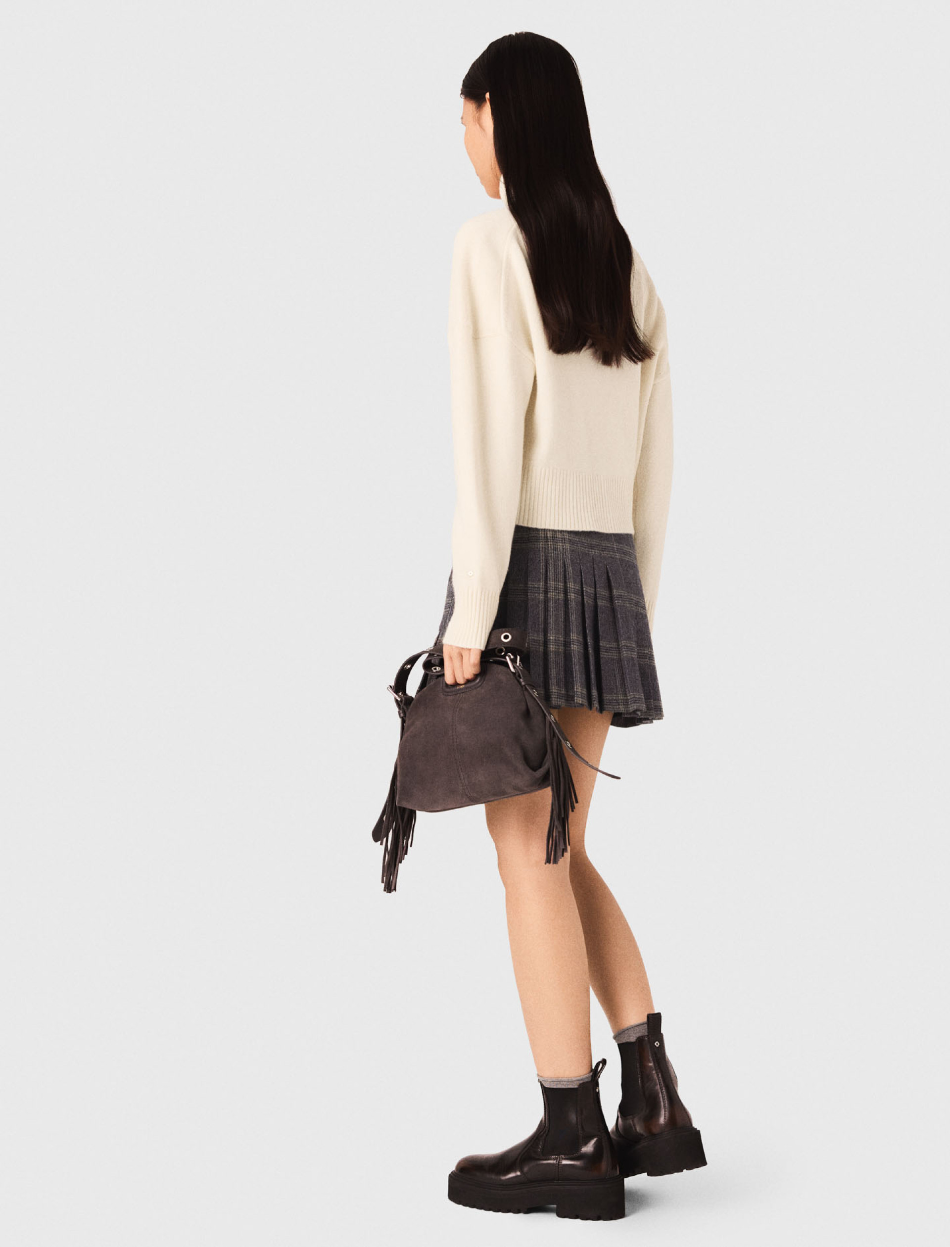 Жіночий кашеміровий светр з високим коміром