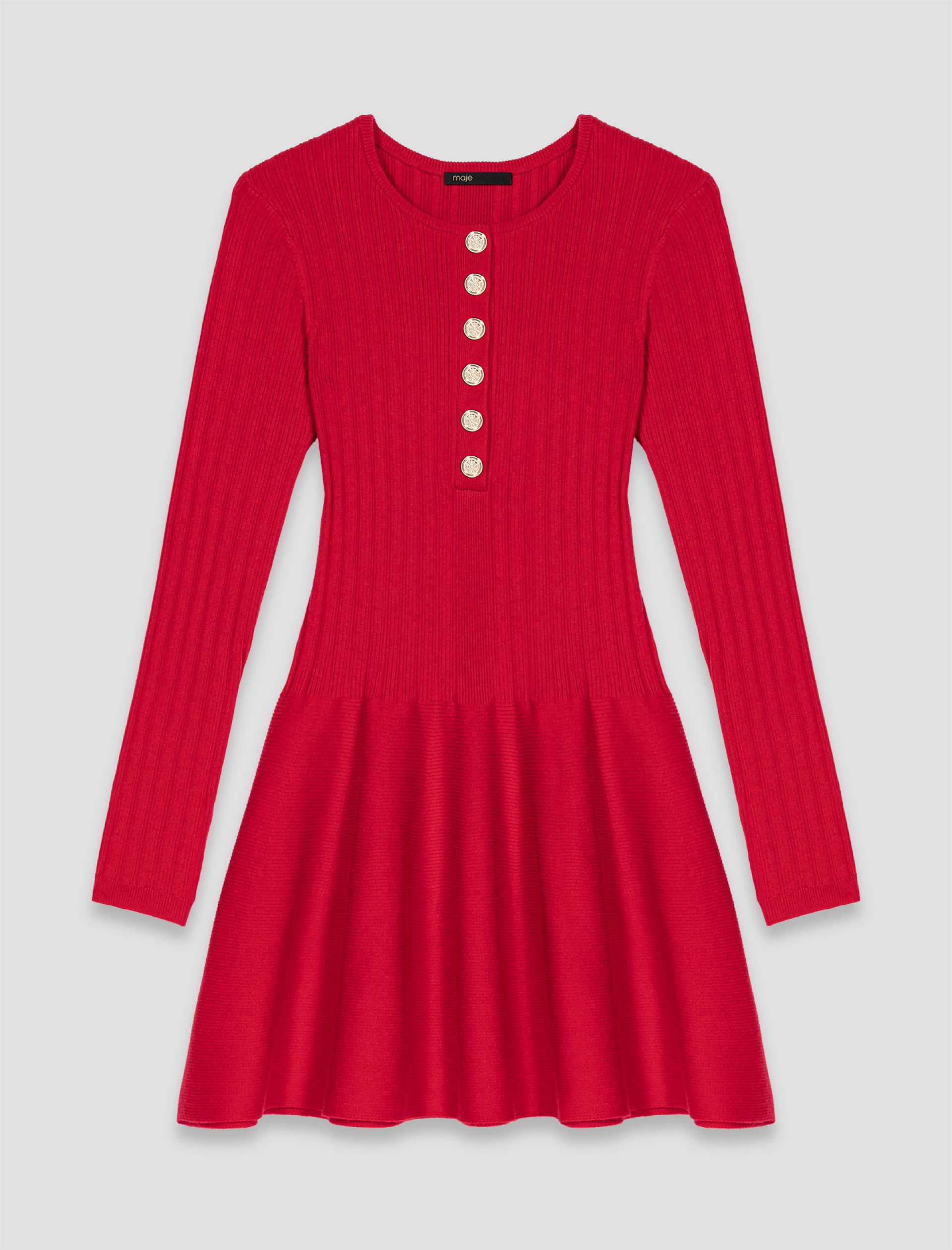 Женское красное платье с расклешенной юбкой Женское красное платье с расклешенной юбкой