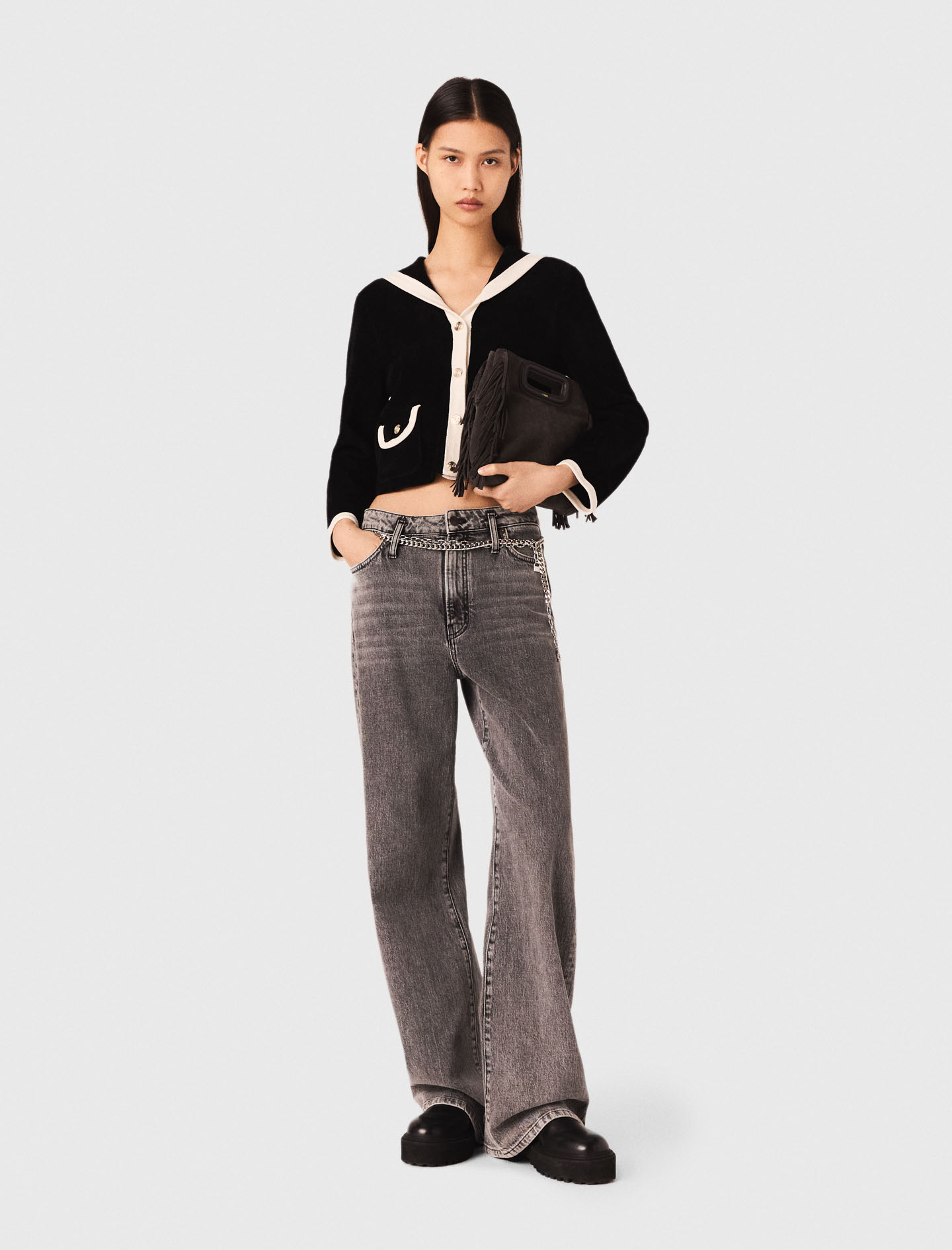 Жіночий кардиган з оксамитовим ефектом