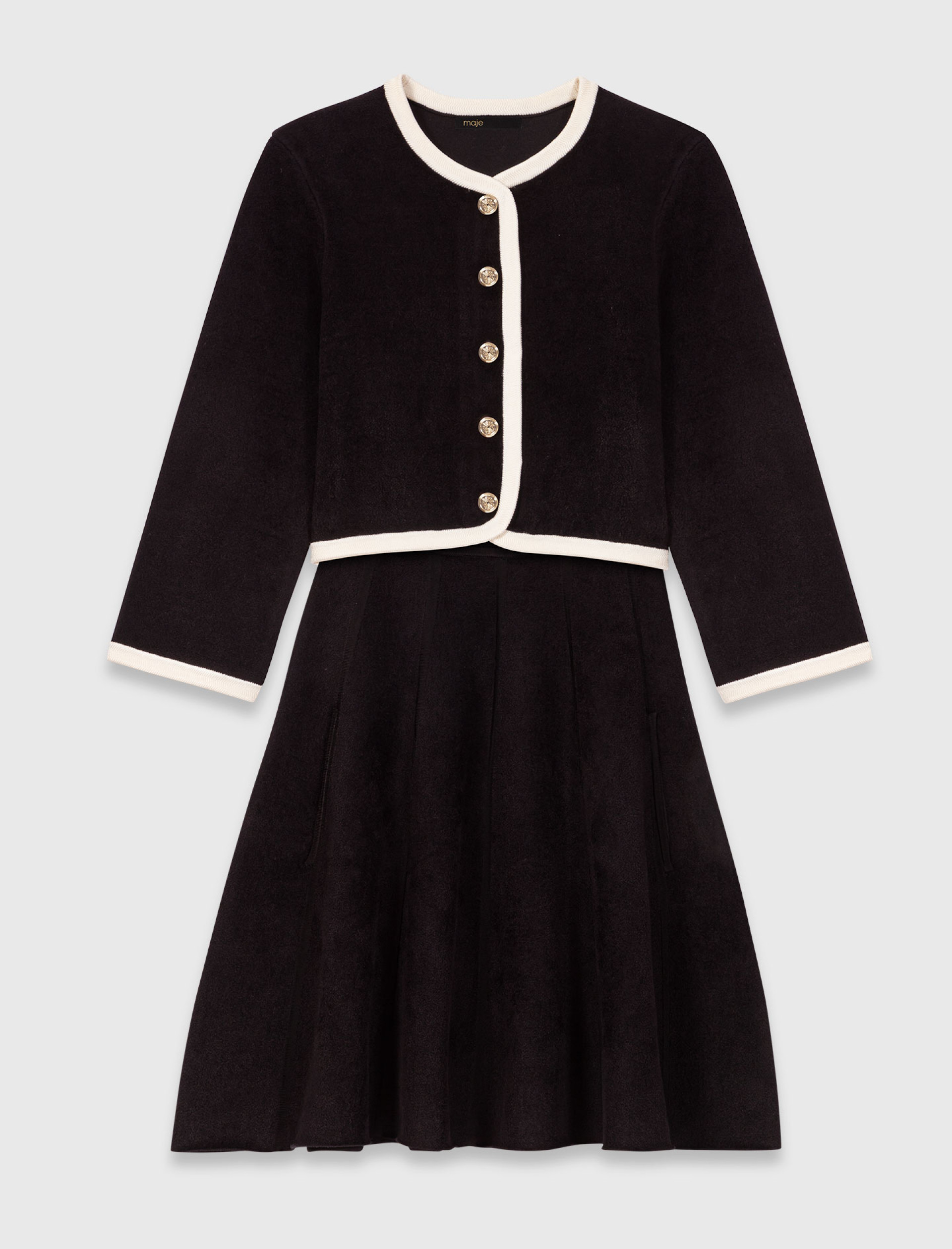 Женское платье 2-в-1 с бархатным эффектом