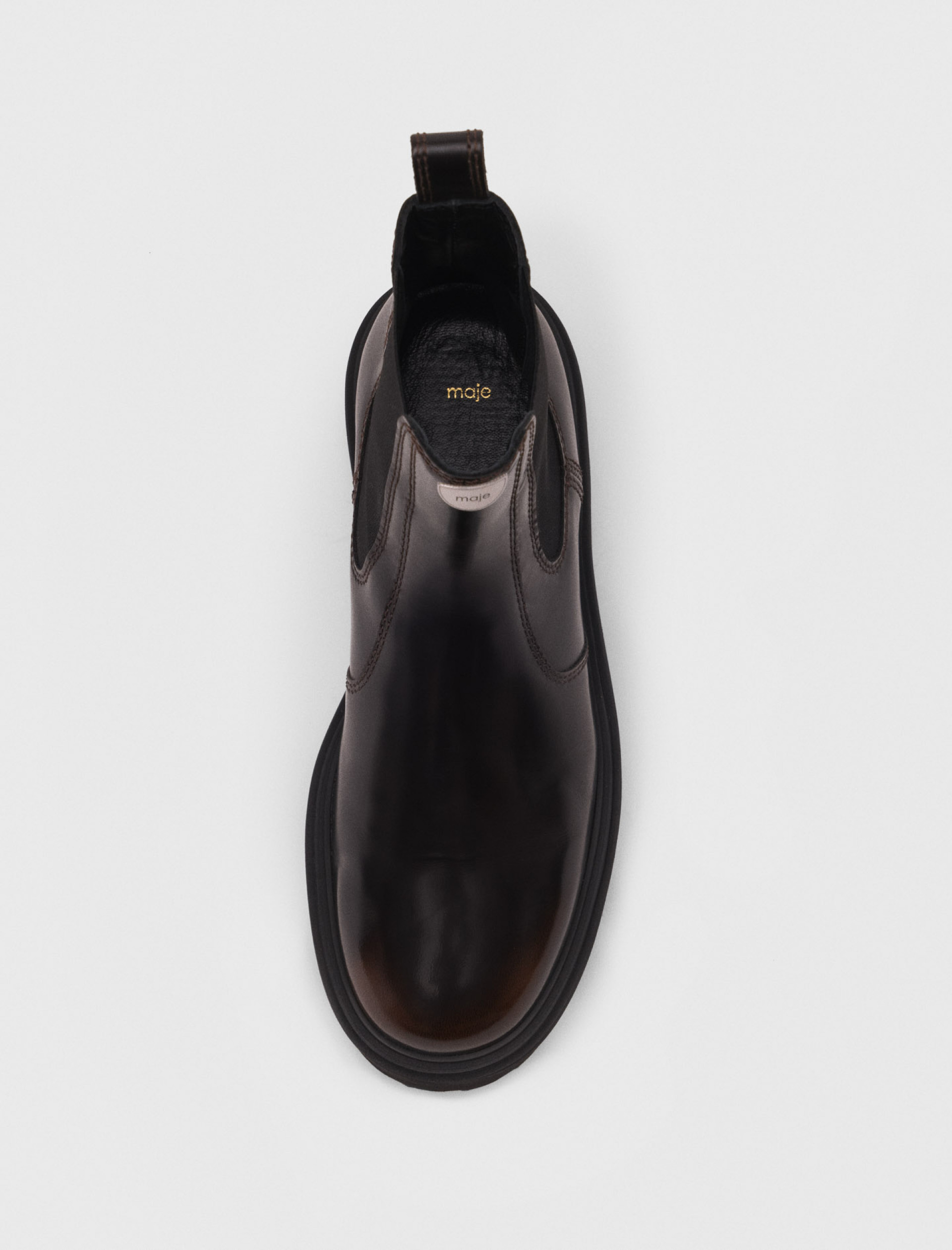 Жіночі коричневі черевики челсі