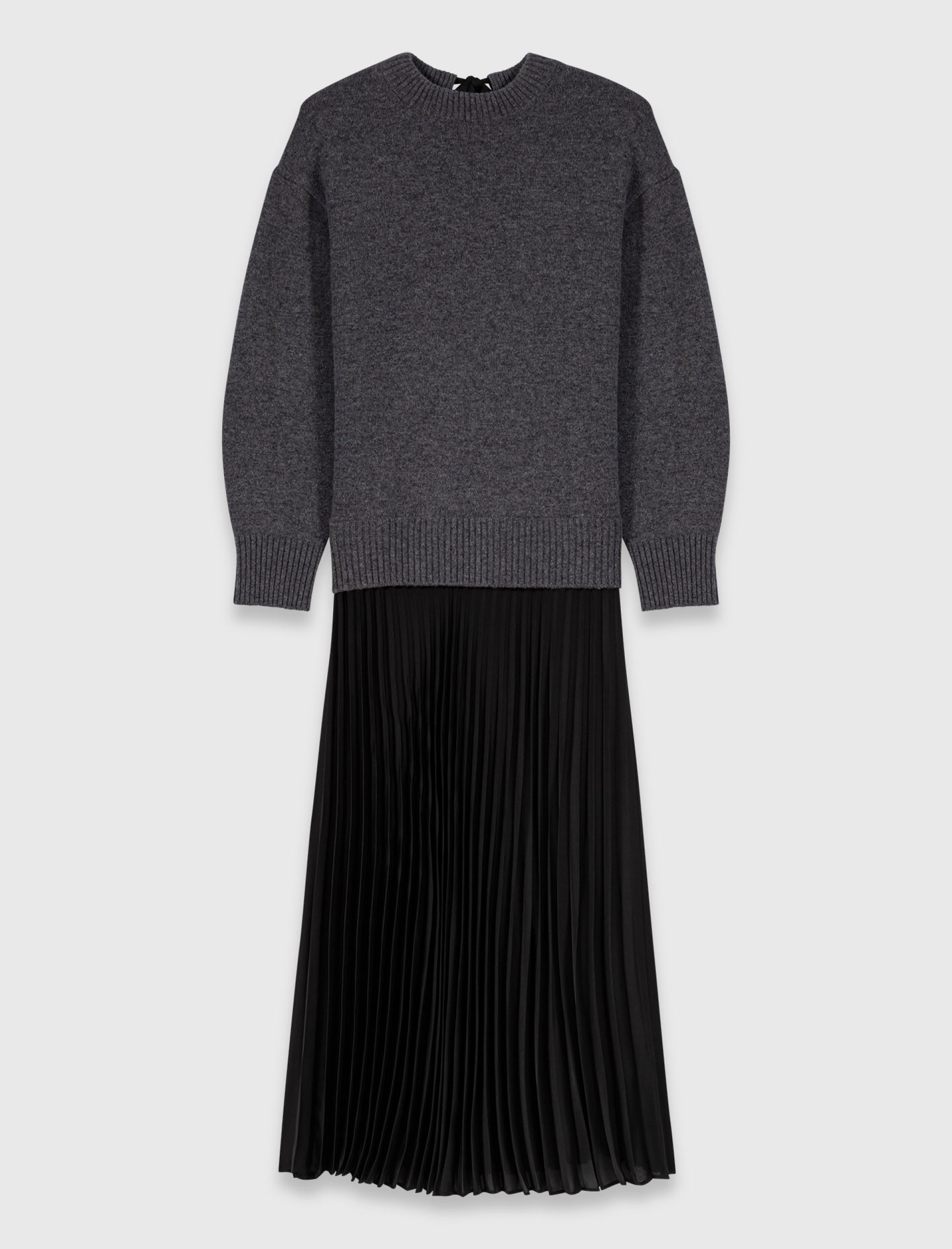 Жіноча сукня-светр з плісированою спідницею